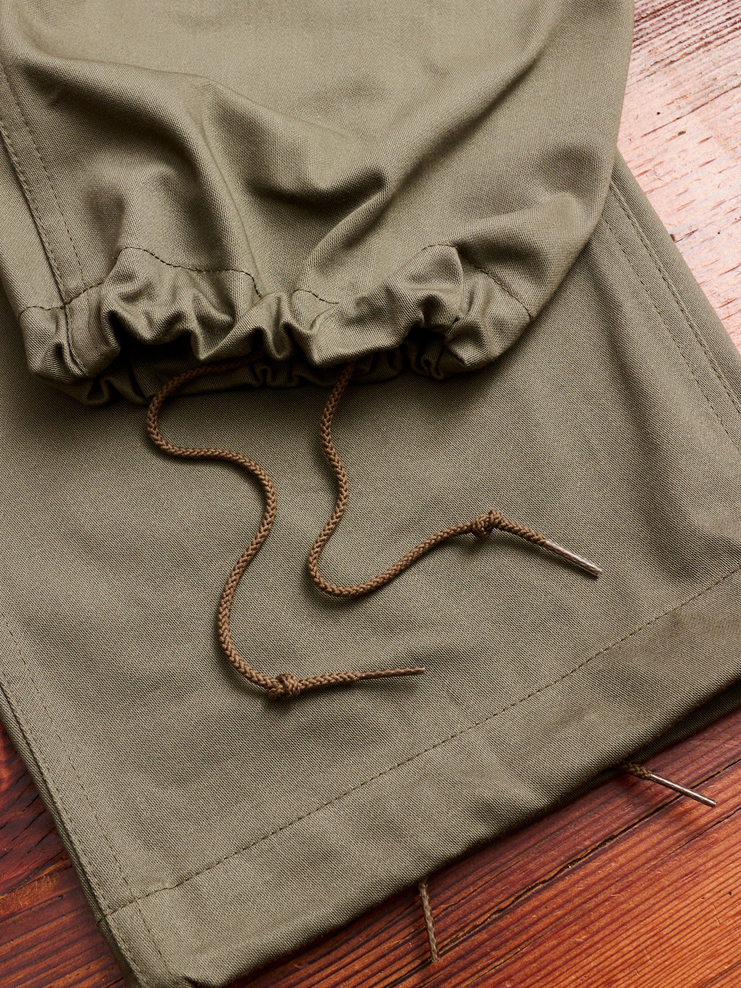 Overgrown Pants in Olive Military Satin - Image 11