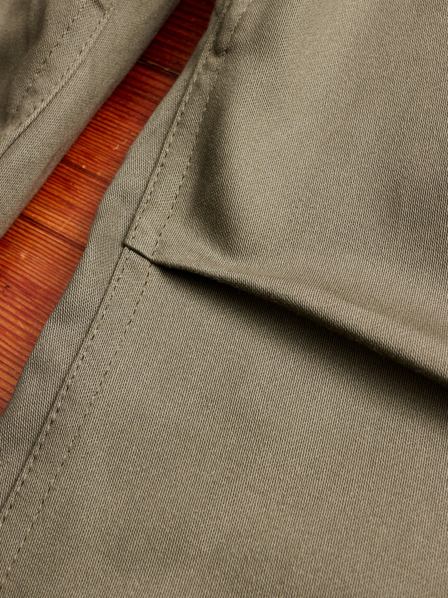 Overgrown Pants in Olive Military Satin - Image 9