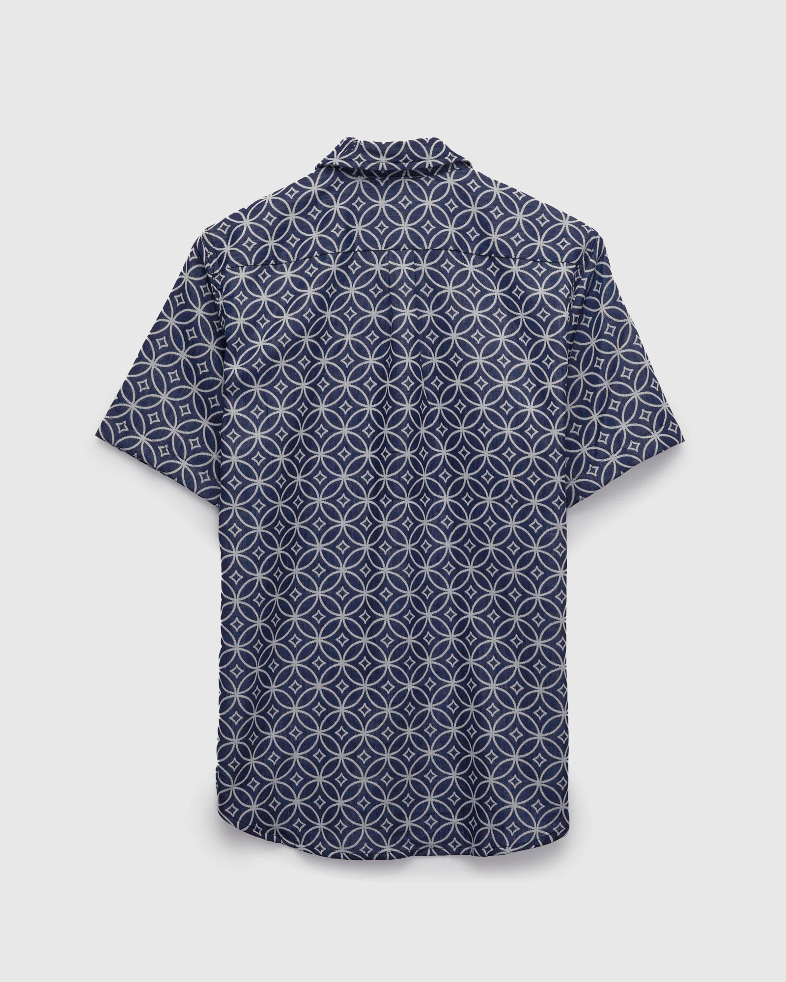"Oxford SS Shirt" in Indigo Shippo - Image 2