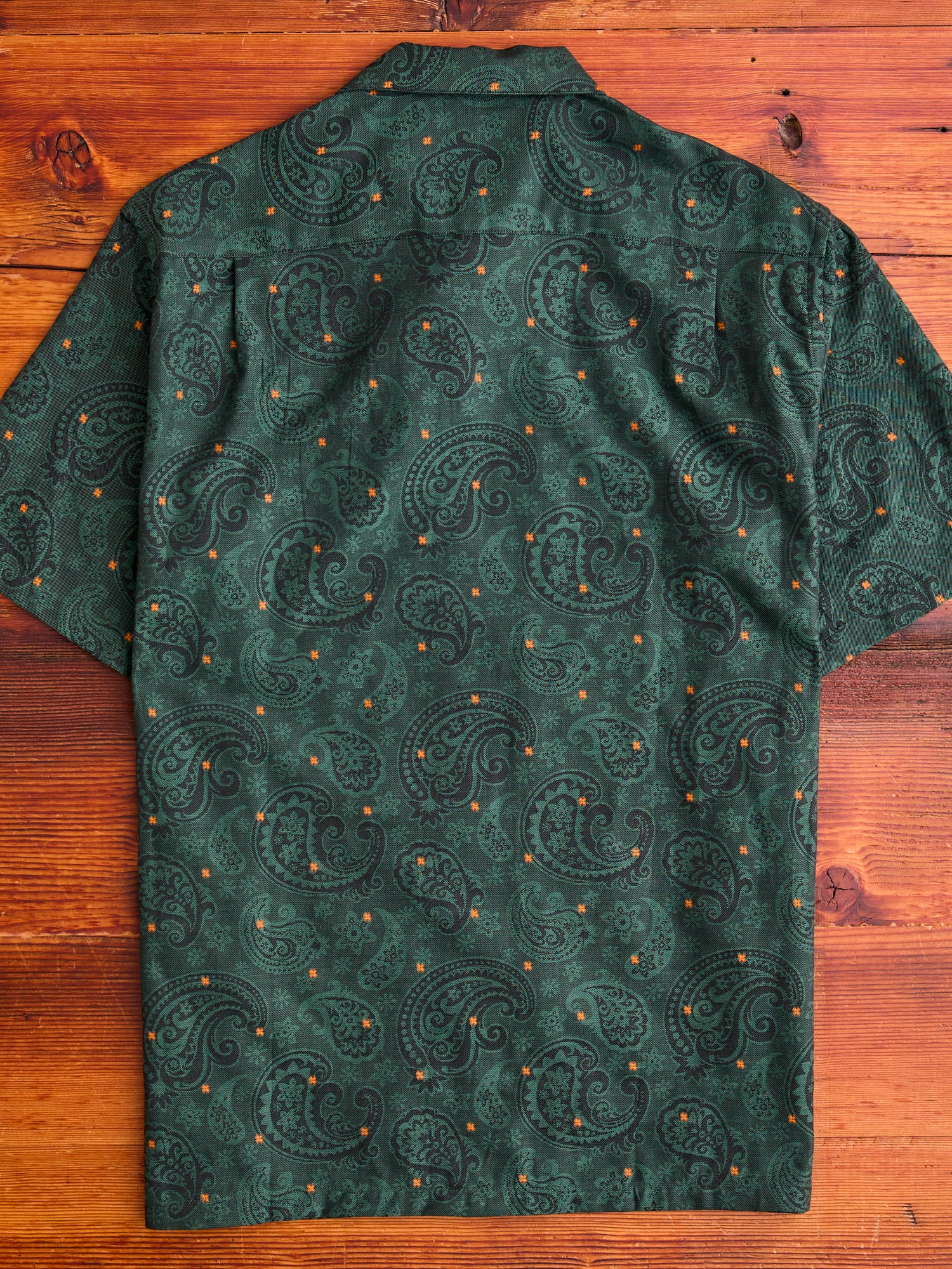 Paisley Jacquard Button-Up Shirt in Green - Image 9