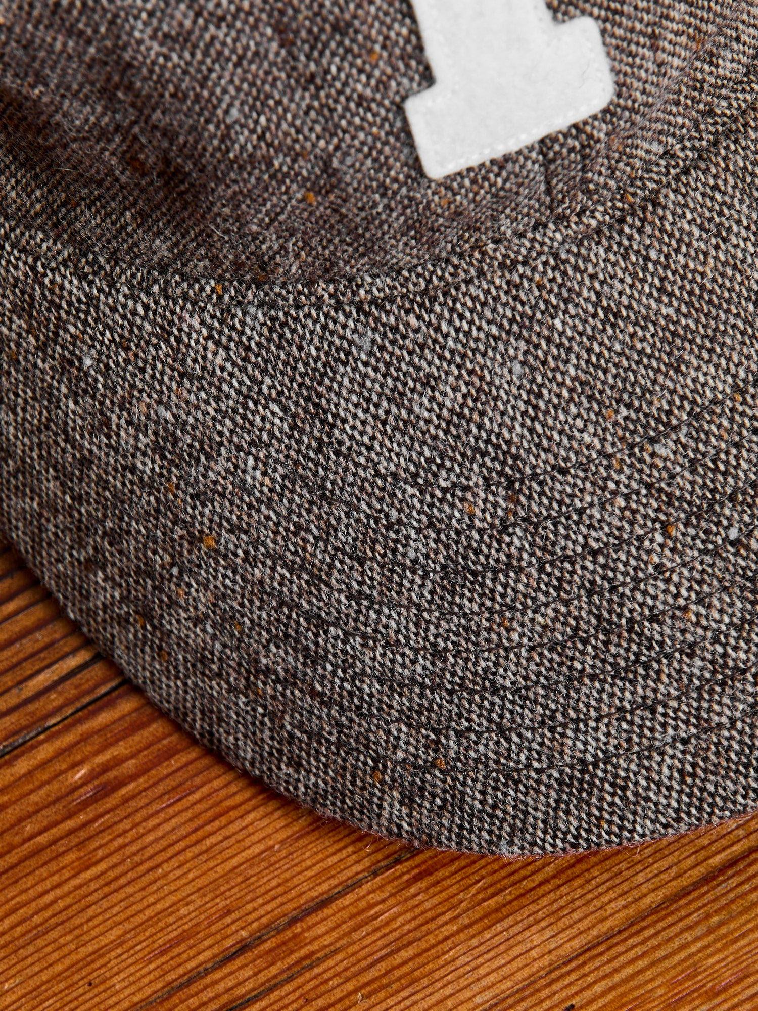 Patch Tweed Baseball Cap in Brown - Image 5