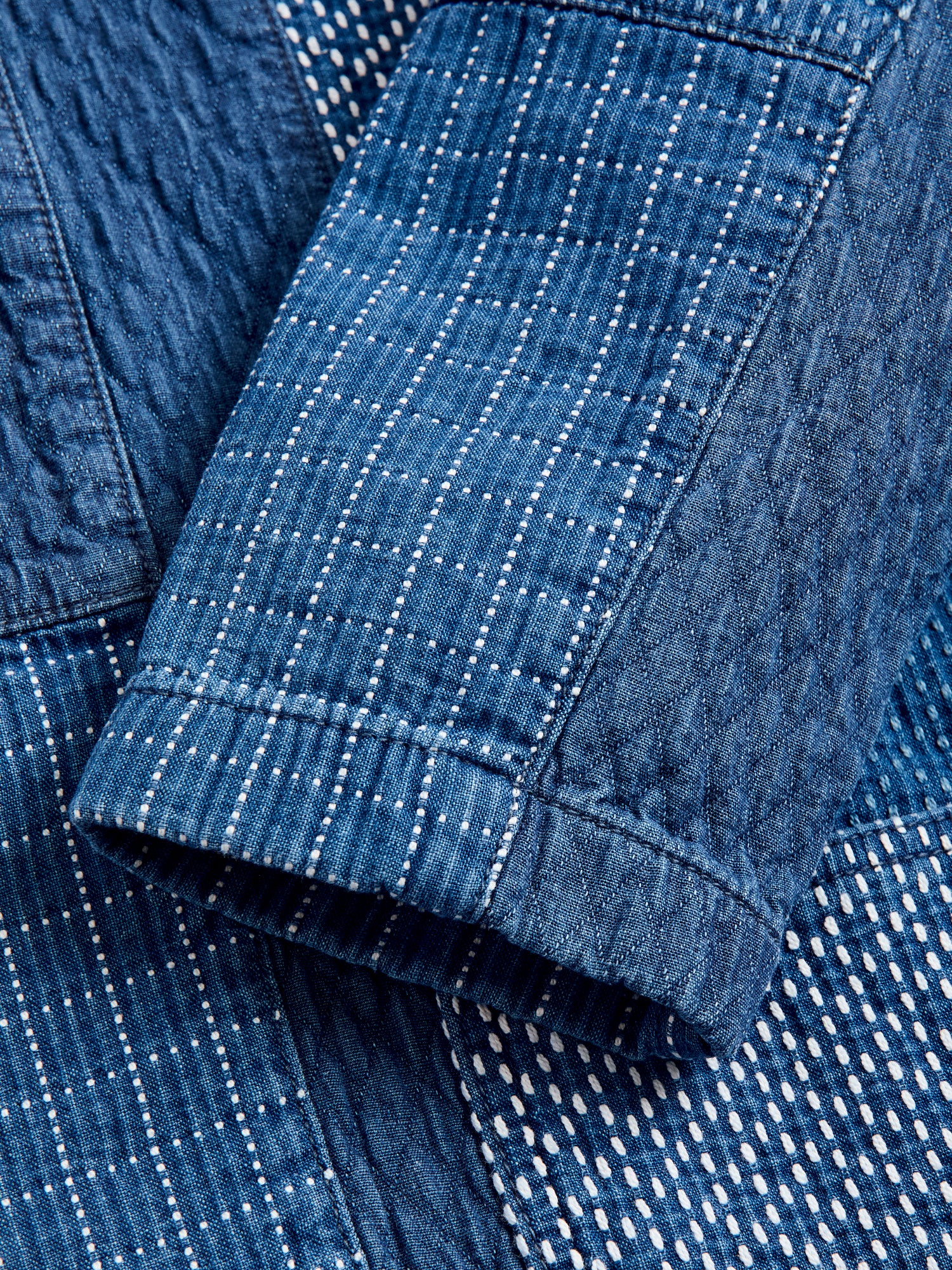 Patchwork Haori Jacket in Indigo 3-Year Wash - Image 6
