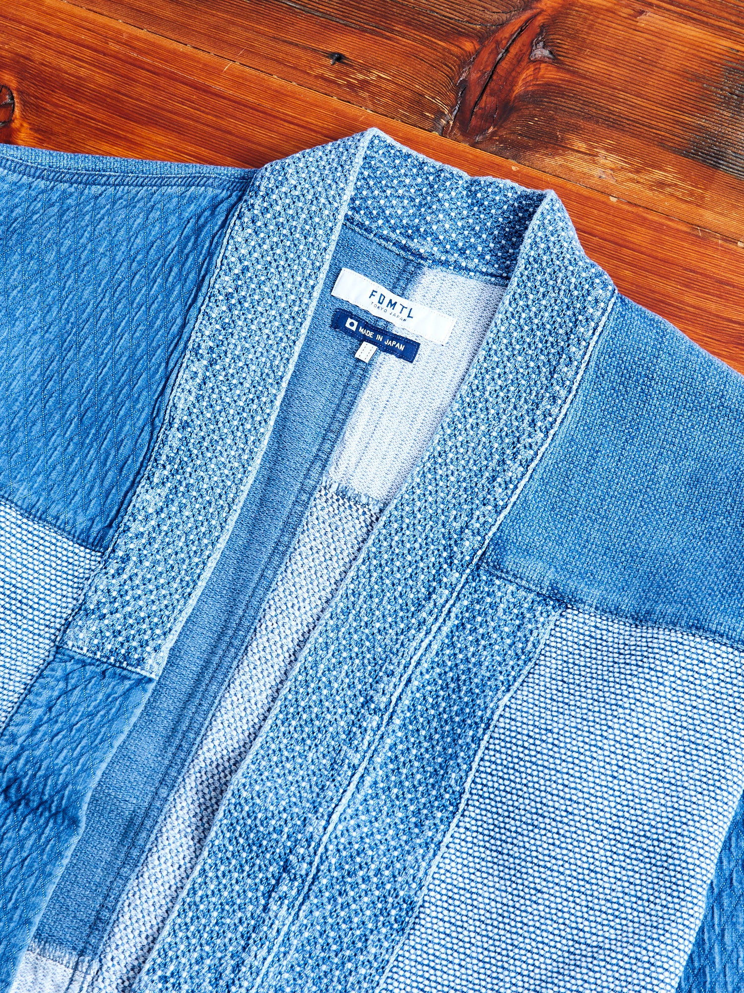 Patchwork Haori Jacket in Indigo 5-Year Wash - Image 3