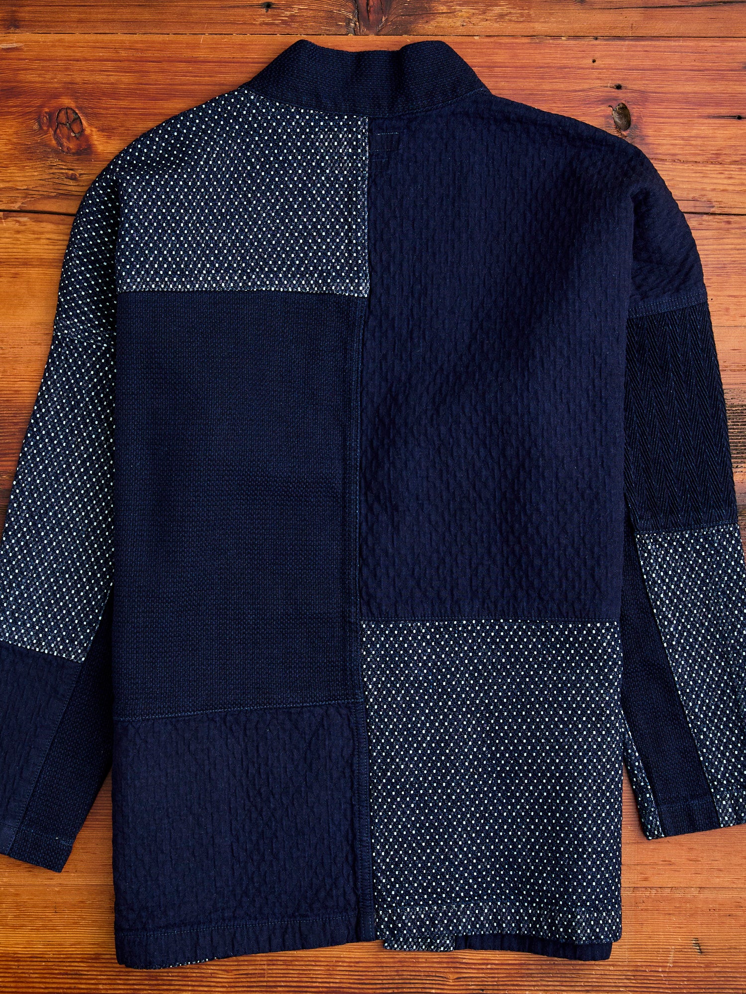 Patchwork Haori Jacket in Rinsed Indigo - Image 7