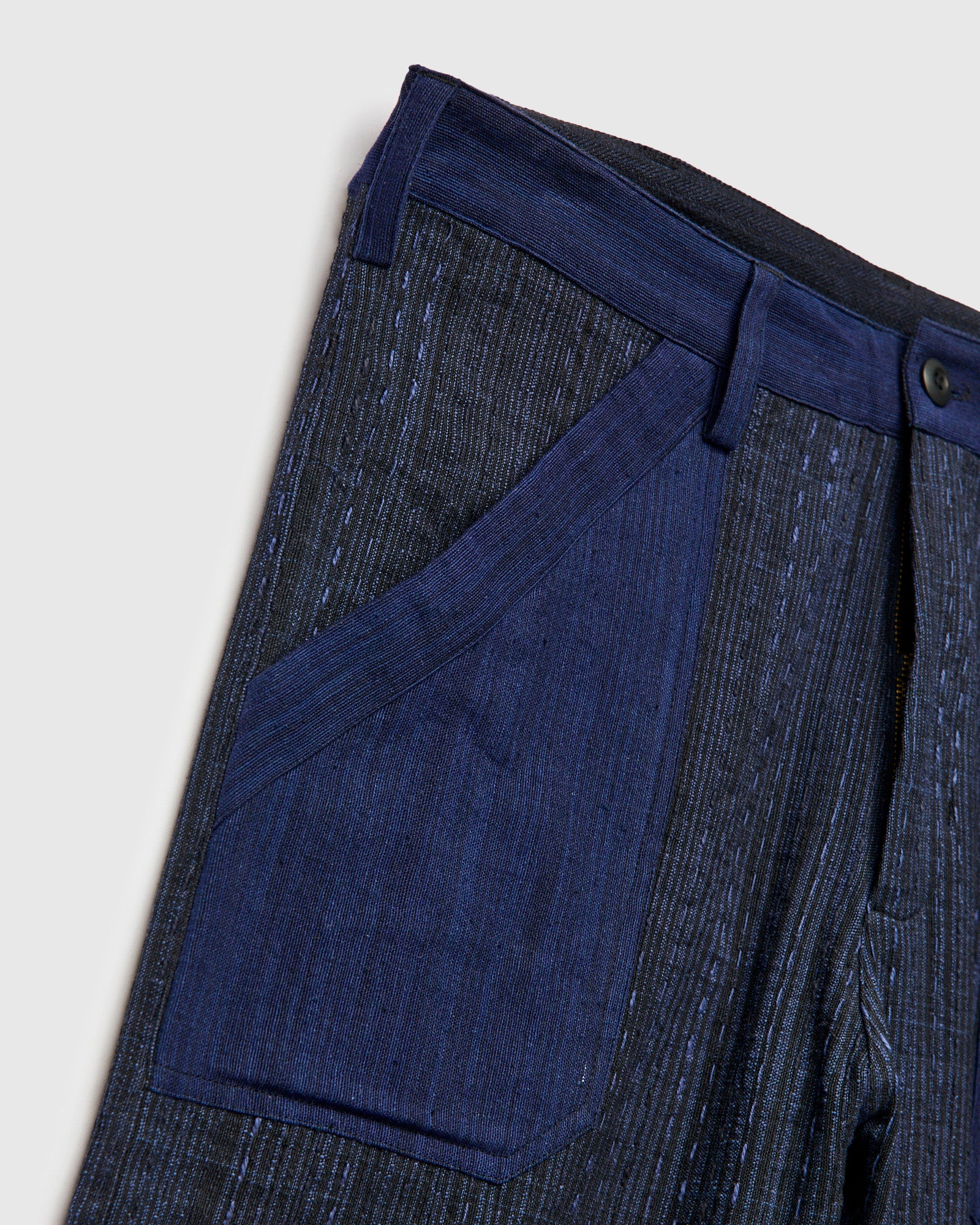 Patchwork Stitch Isaac Pants in Indigo Iron Spacedye - Image 5