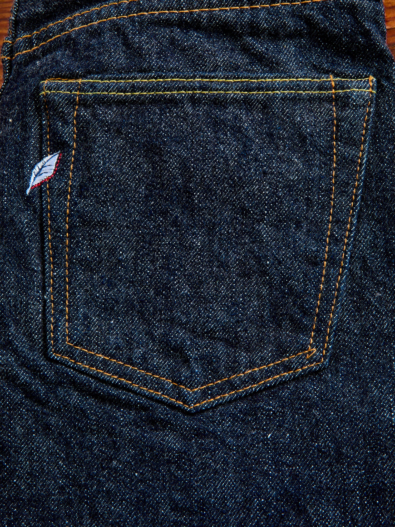 PBE-019 17oz Beige Core Pop-up Selvedge Denim - Relaxed Tapered Fit - Image 4