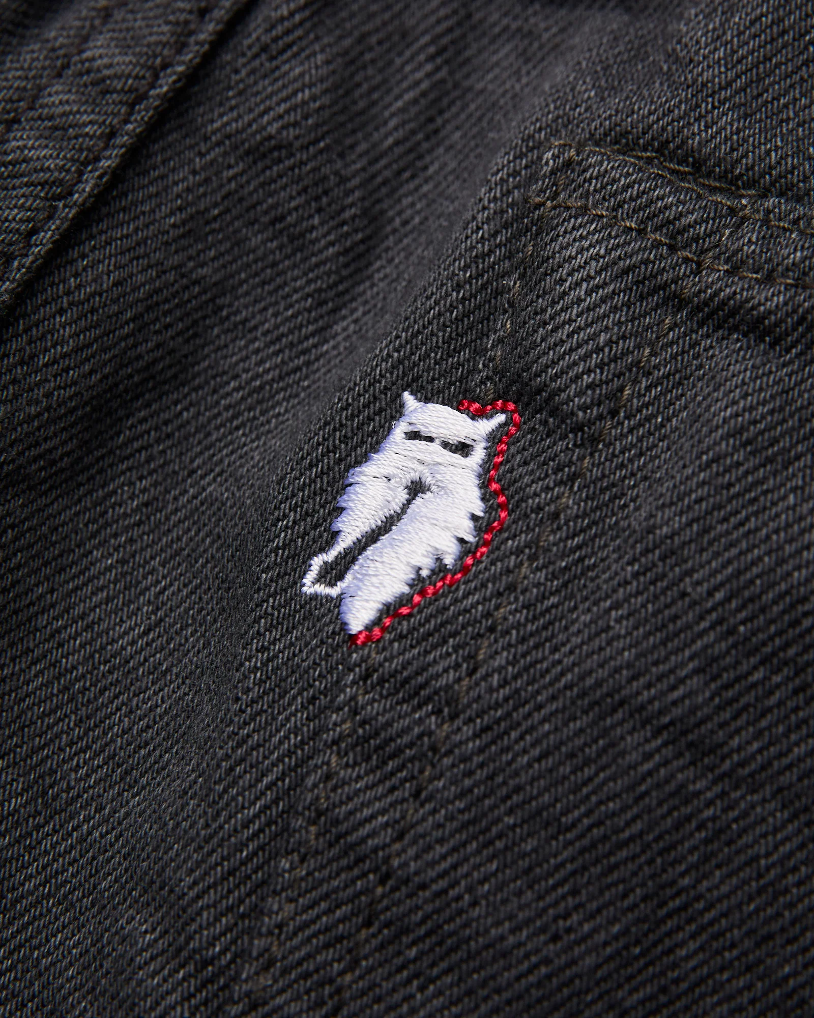 "Moonrock" 14oz Rinsed Charcoal Grey Selvedge Denim - Slim Straight Fit - Image 5