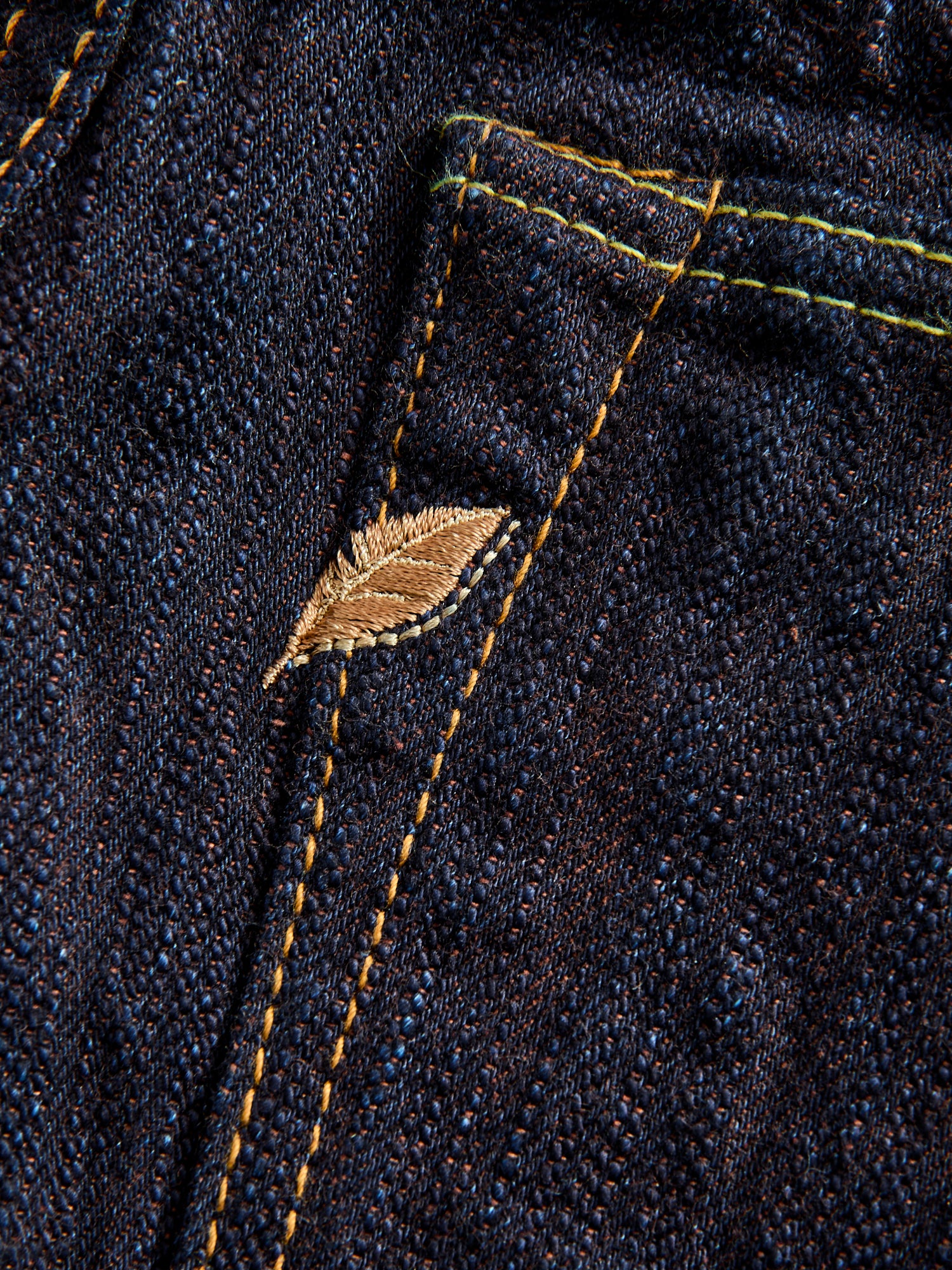 PER-EX-005-ID "Persimmon Extra Slub" 15oz Rinsed Selvedge Denim - Slim Straight Fit - Image 4