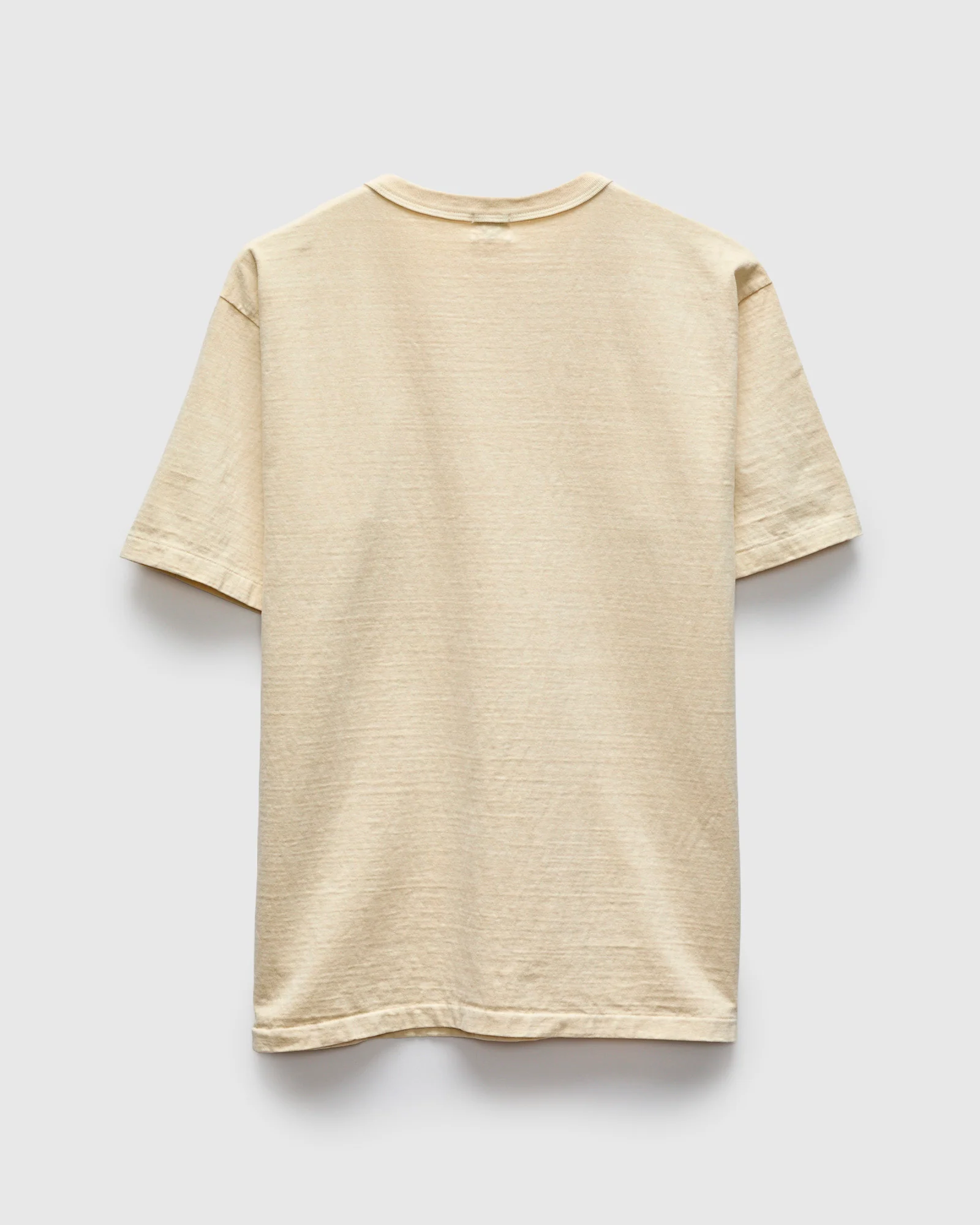 Pigment Dyed Fallen Cotton Slub Tee in Cream - Image 3
