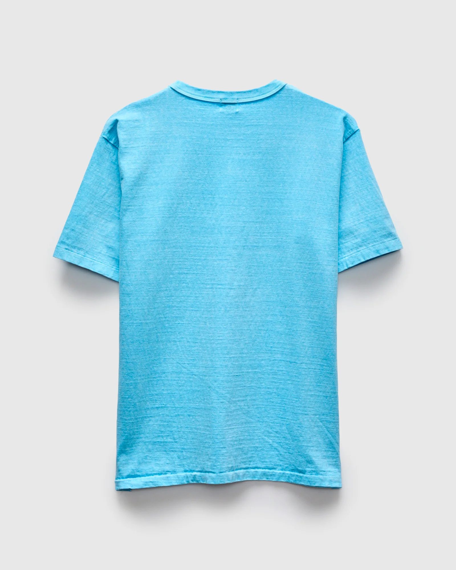 Pigment Dyed Fallen Cotton Slub Tee in Light Blue - Image 3