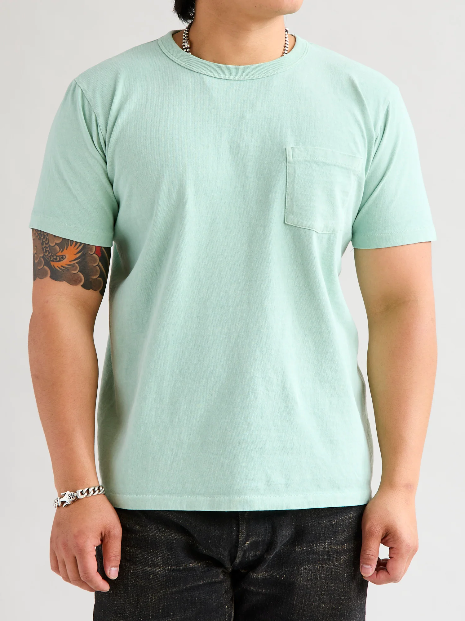 Pigment Dyed Pocket Tee in Nephrite - Image 2