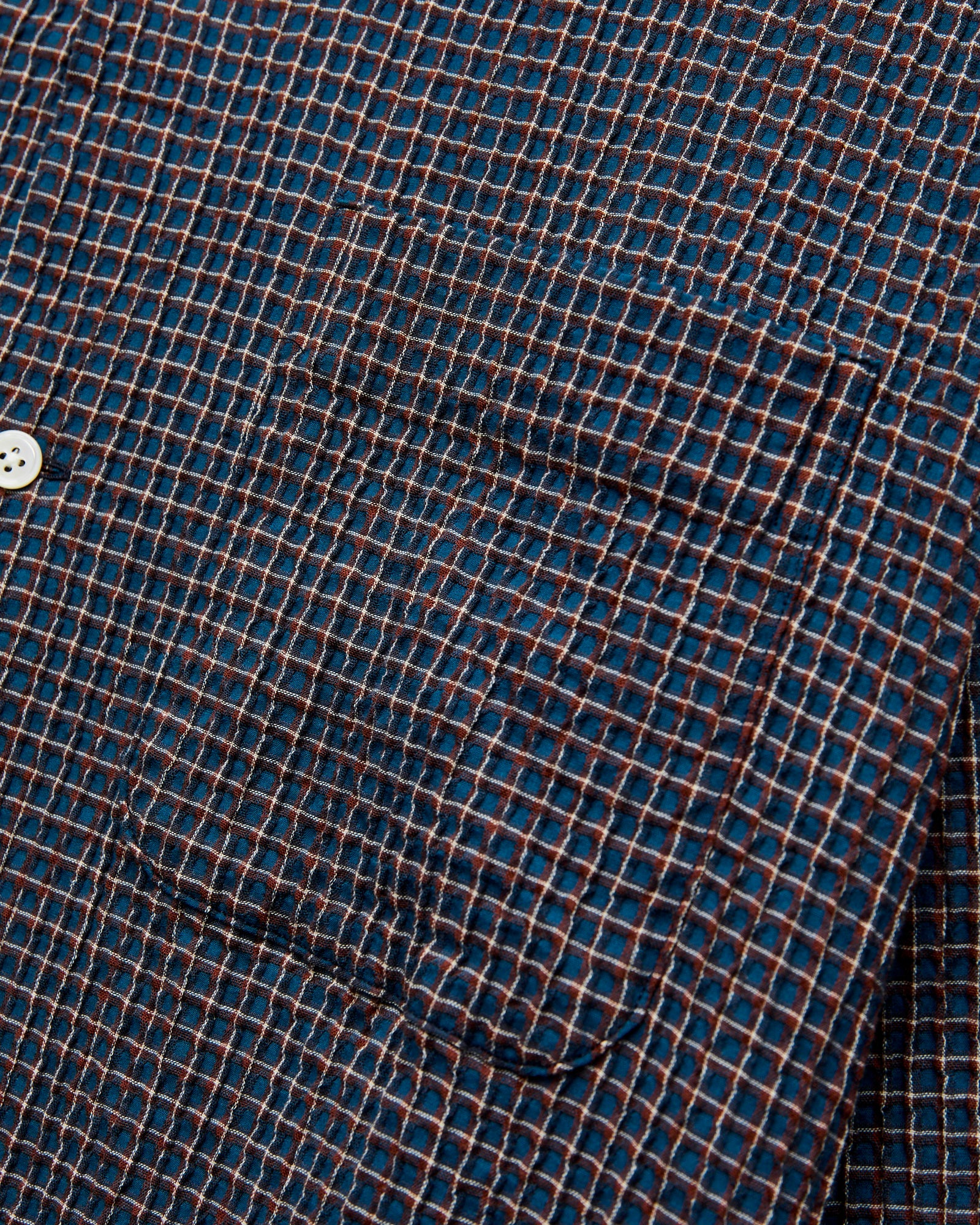 Plaid Button-Down Shirt in Navy - Image 4