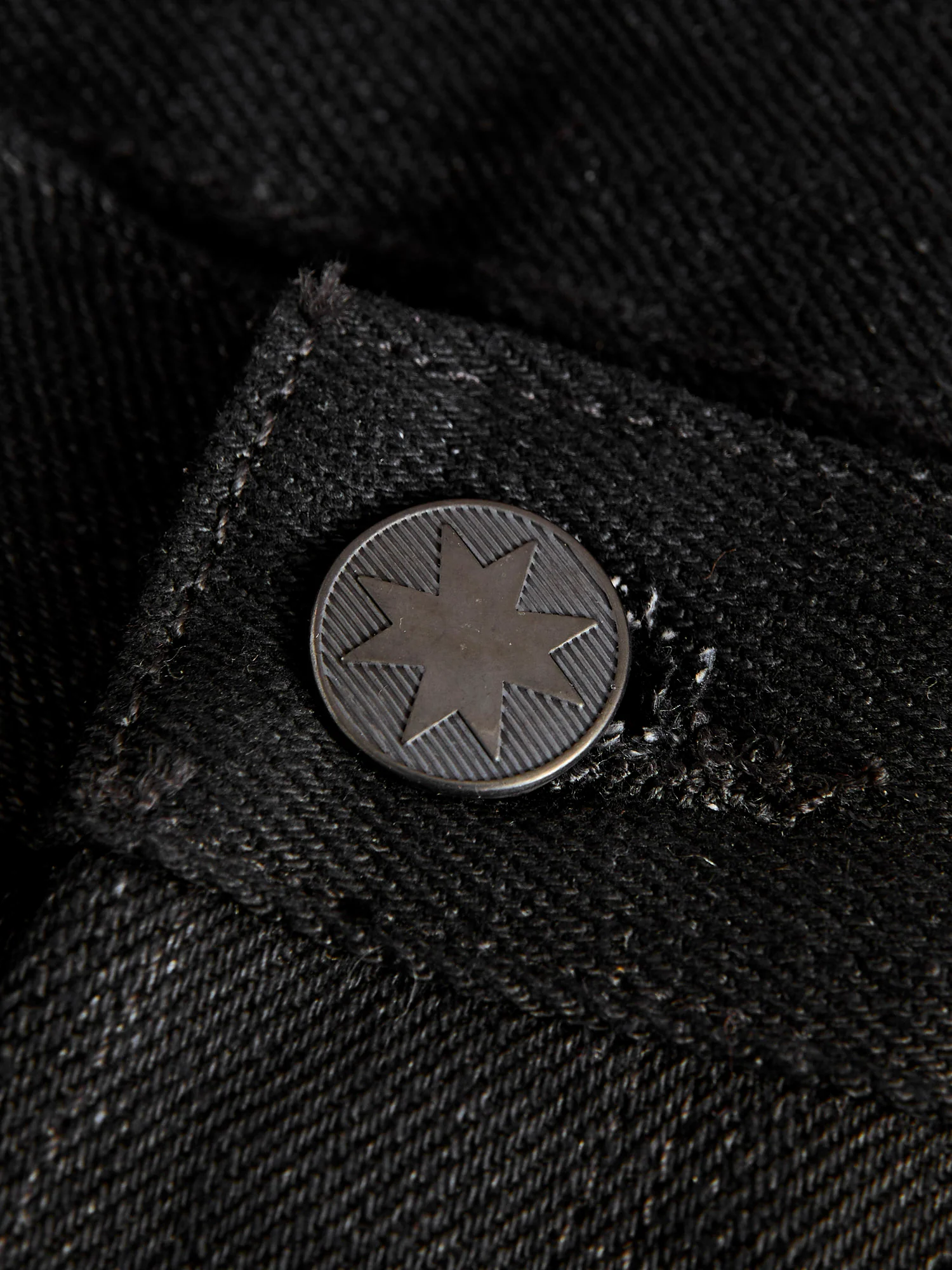 "Portola" 17oz Black Slub Selvedge Denim - Tapered Fit - Image 7