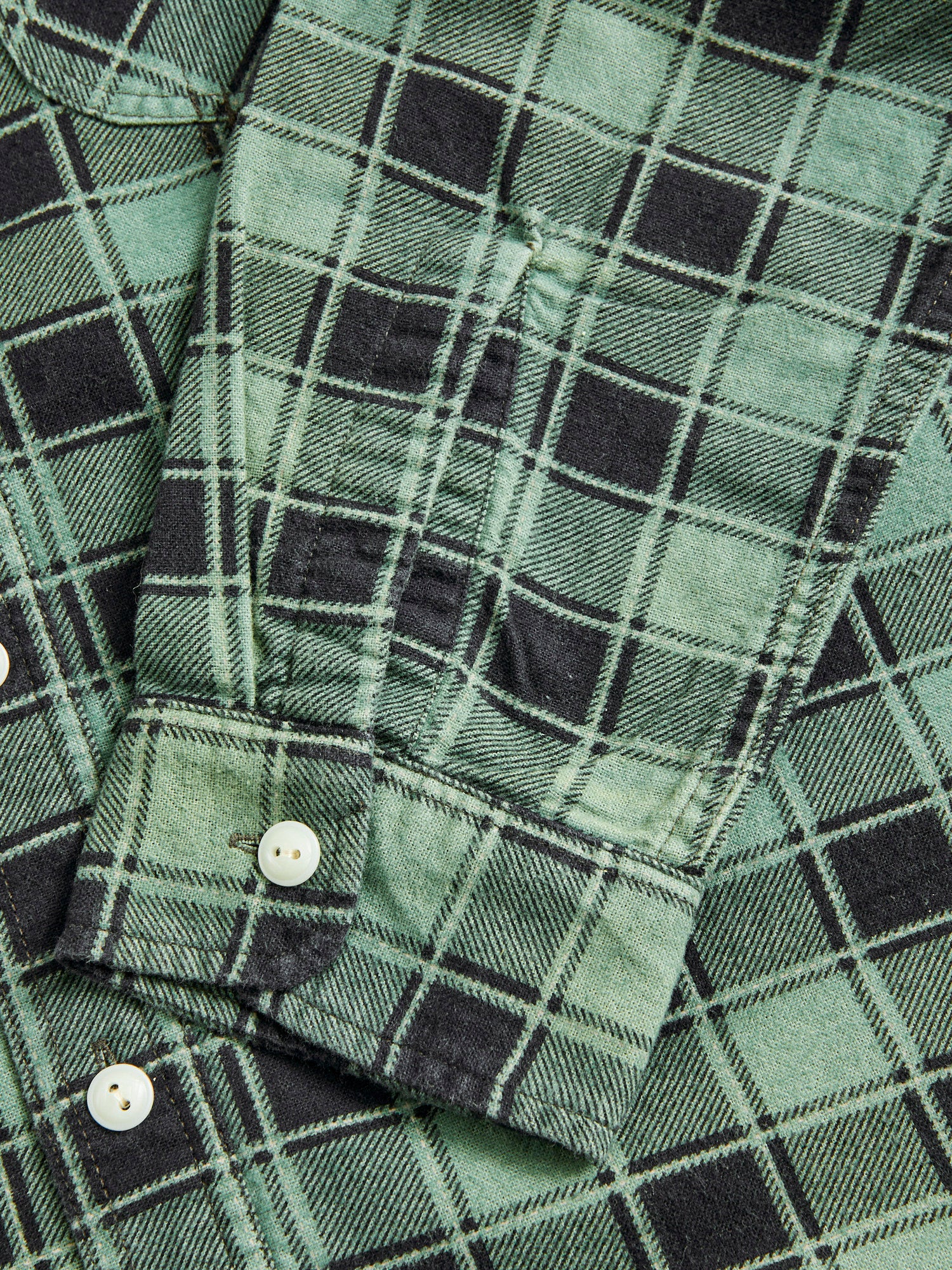 Preston Chamois Workshirt in Green Black - Image 5
