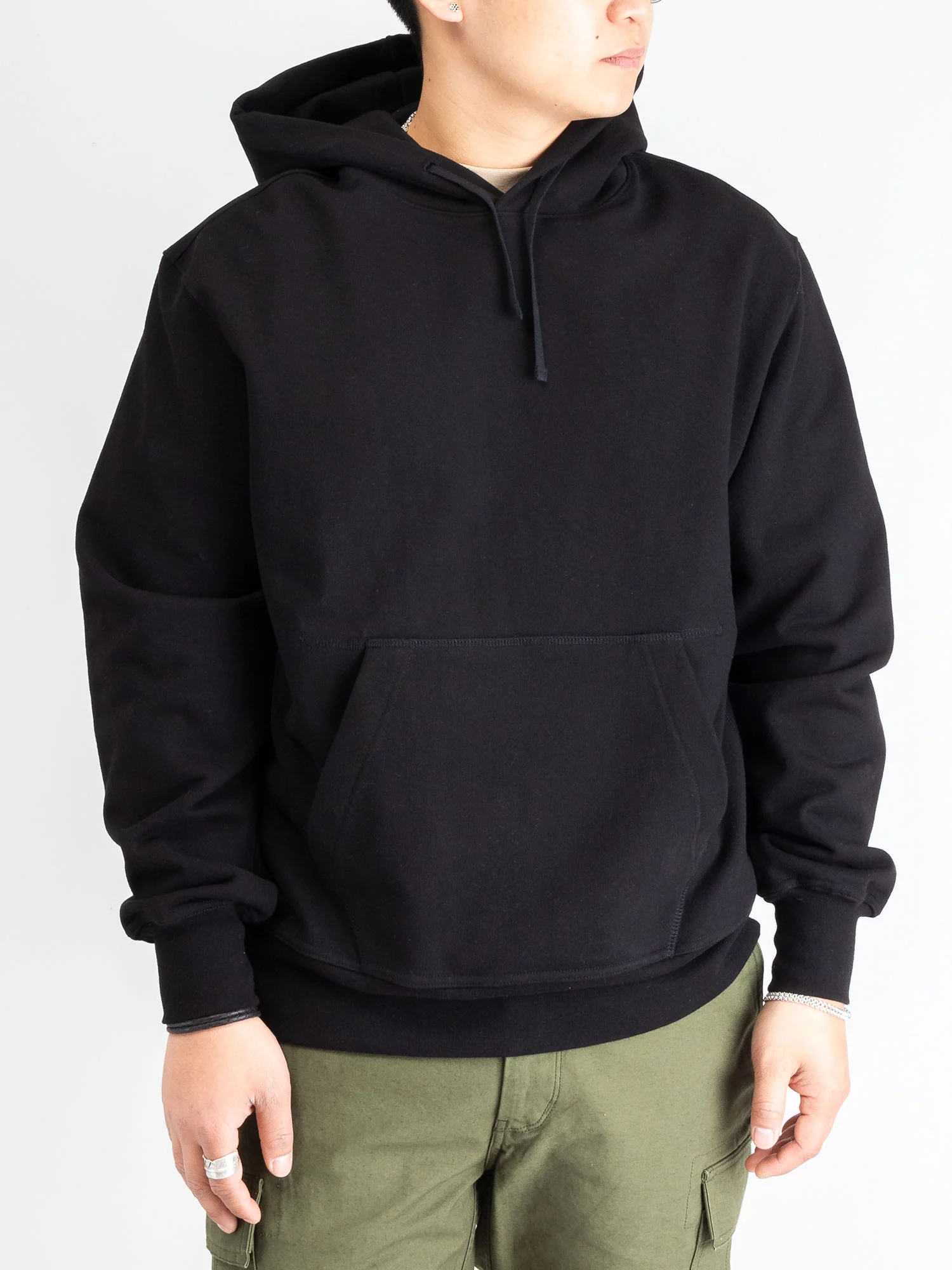 Pullover Hoodie in Black - Image 2