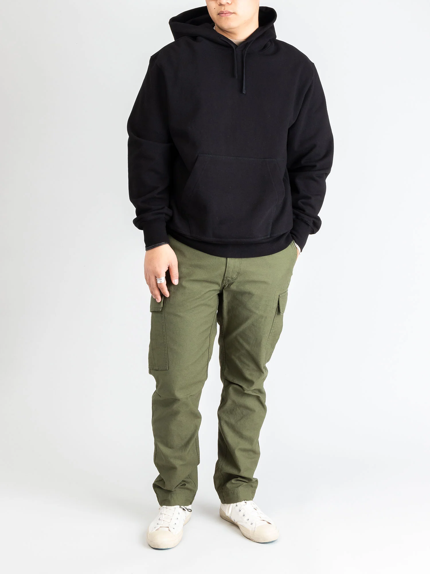 Pullover Hoodie in Black - Image 8