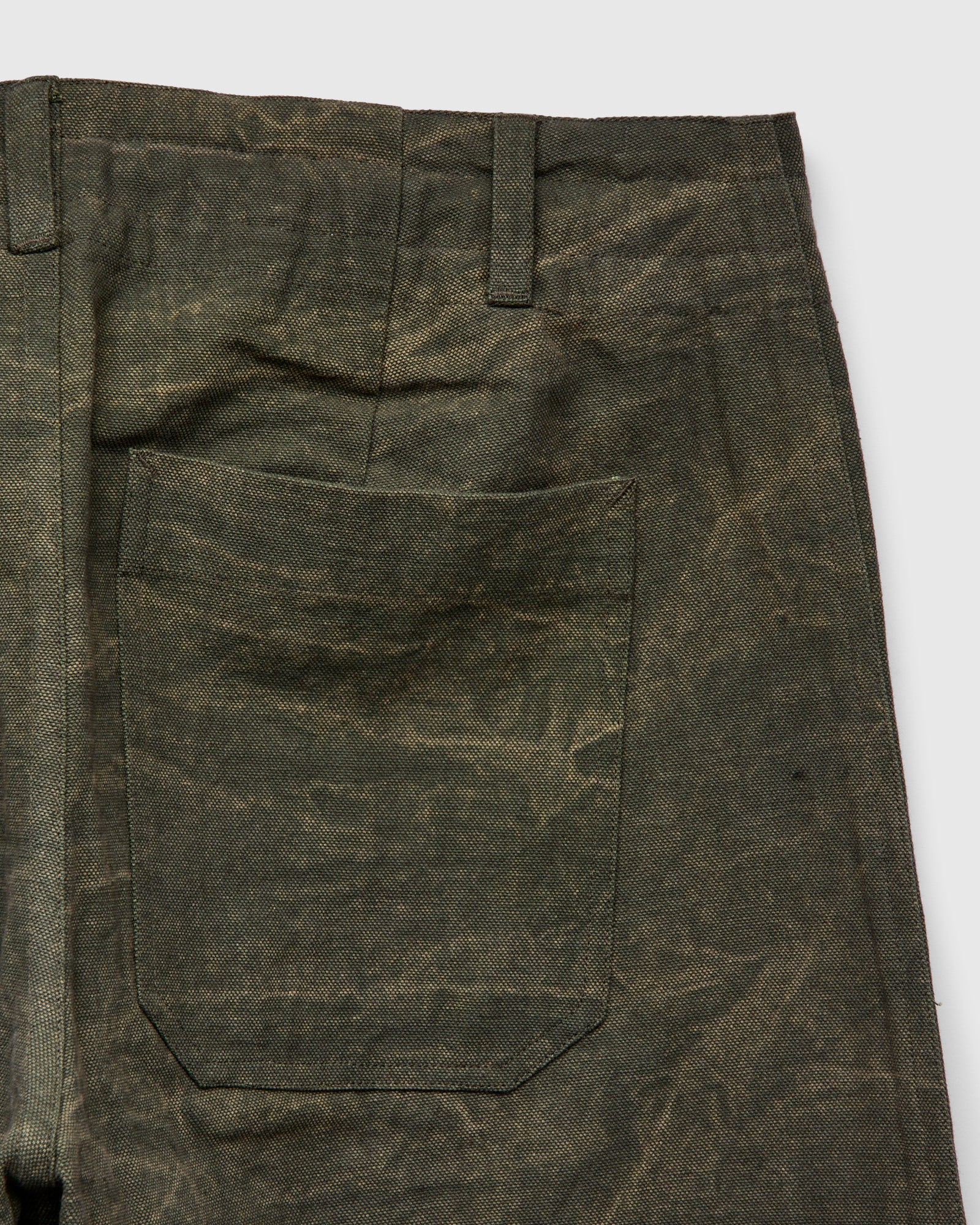 Raka Pants in Forest Green Crackle Canvas - Image 4