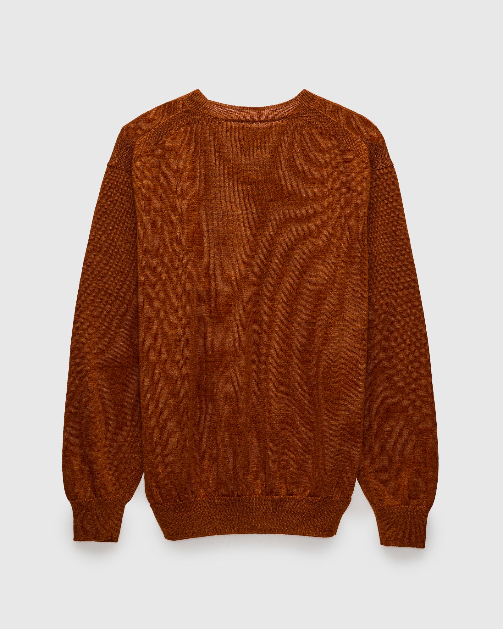 Ramie Wool Crewneck Sweater in Brick - Image 3