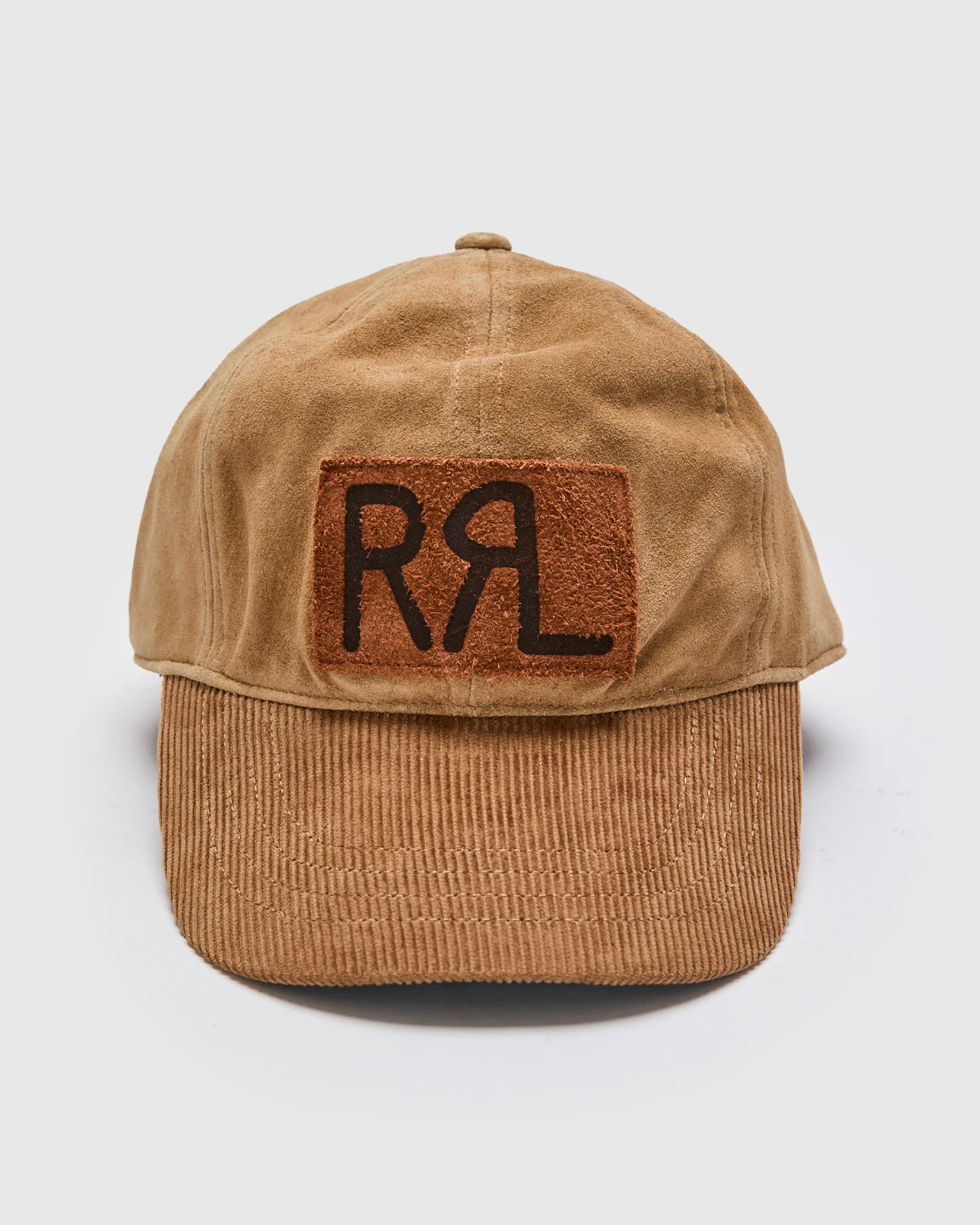 Ranch Logo Roughout Suede Cap in Tan - Image 3