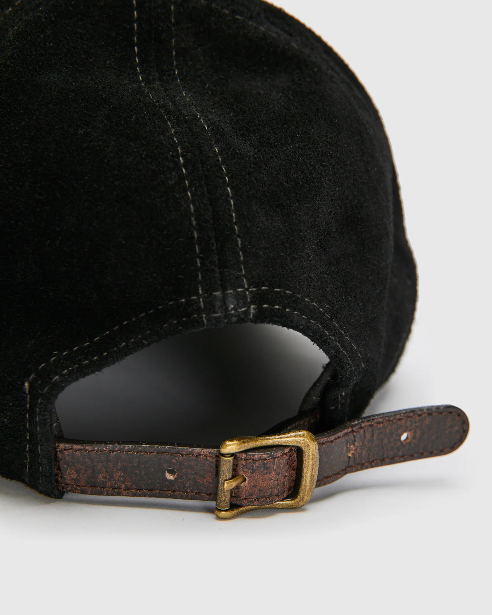Ranch Logo Suede Cap in Black - Image 4
