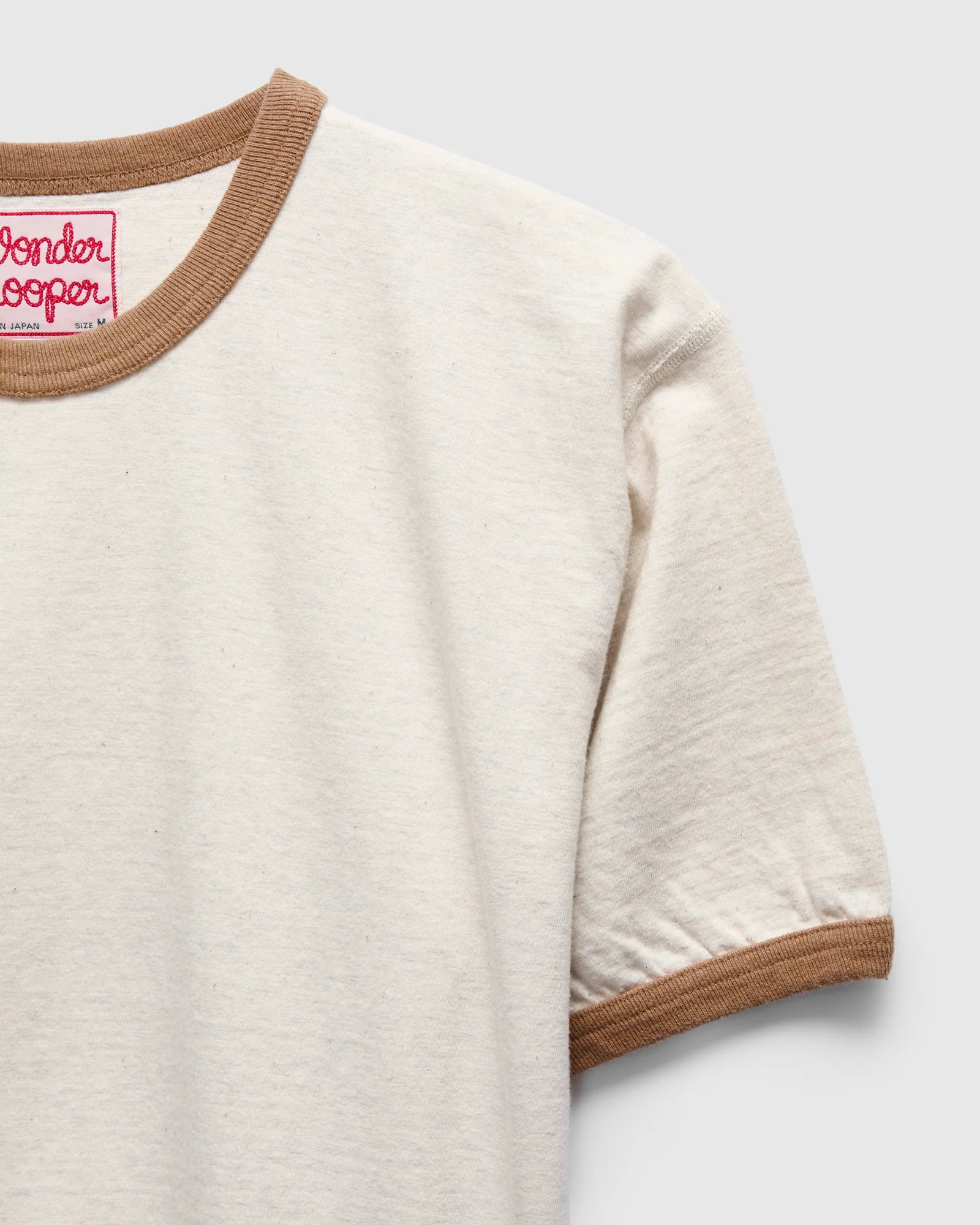 Recycled Cotton FoxFibre Ringer T-Shirt in Sand - Image 5