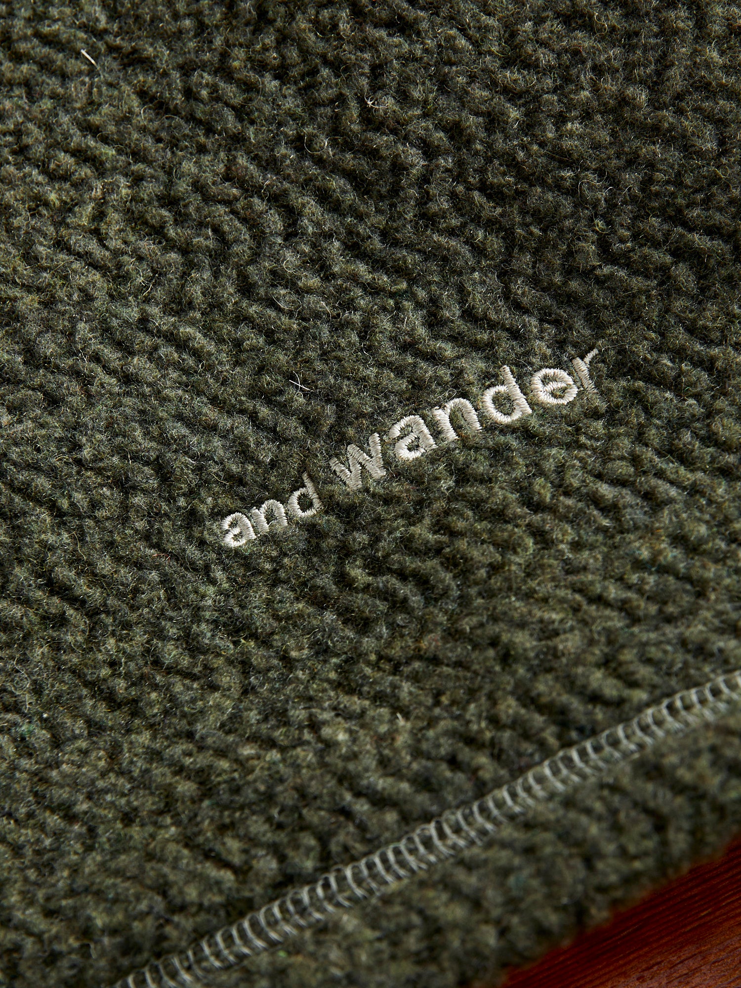 Recycled Wool Jacquard Zip Jacket in Khaki - Image 6