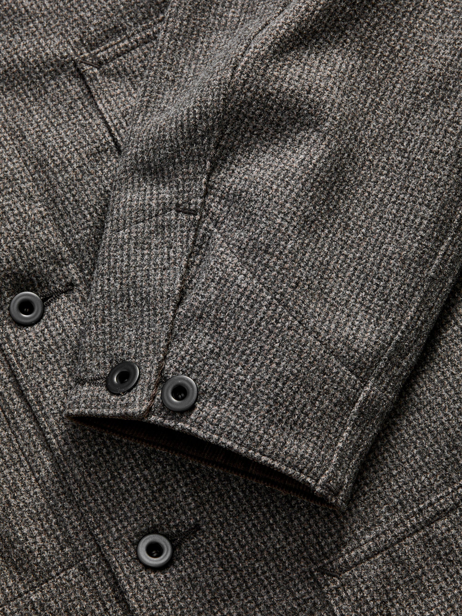Relaxed Fit Oxford Coverall in Brown Herringbone - Image 9