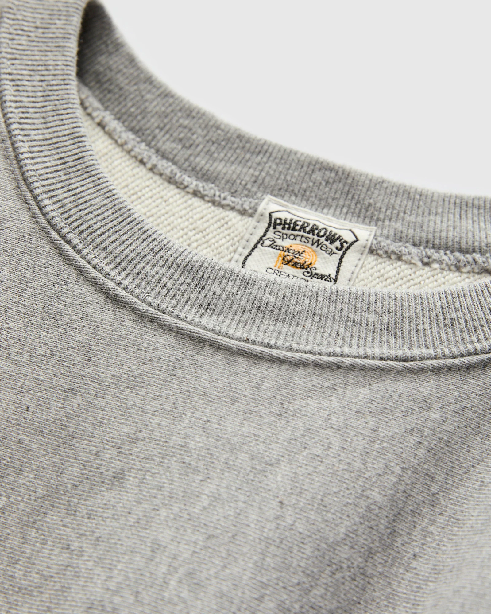 Reverse Weave Heavyweight Crewneck in Heather Grey - Image 4