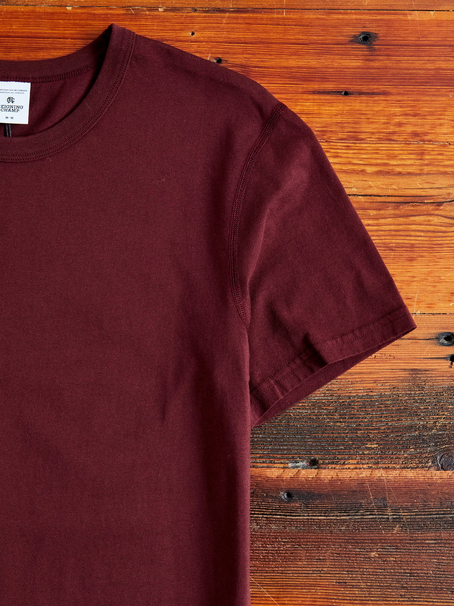 Ringspun Jersey T-Shirt in Crimson - Image 3