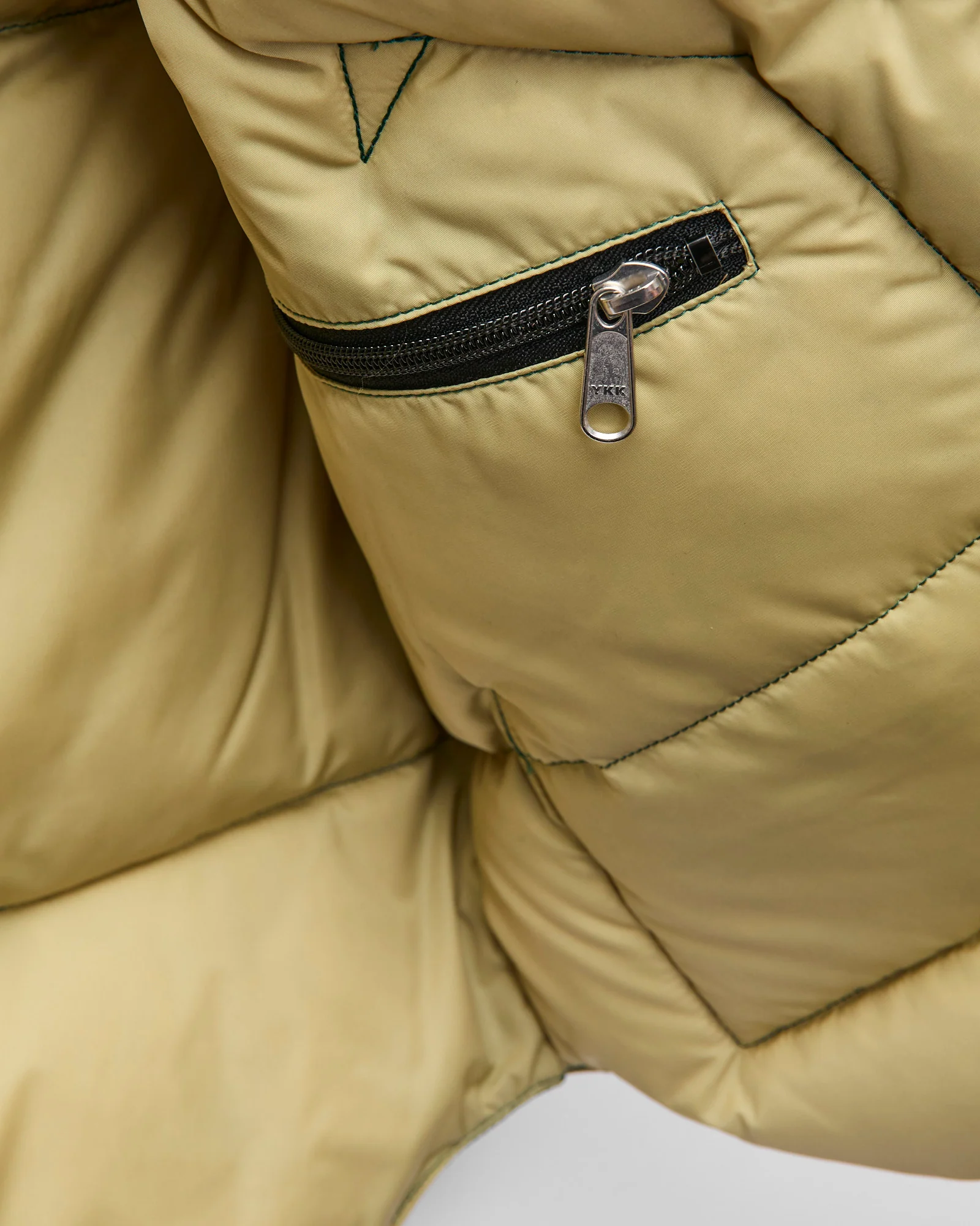 Rocky Mountain Featherbed x Warehouse Nylon Down Vest in Bottle Green - Image 8