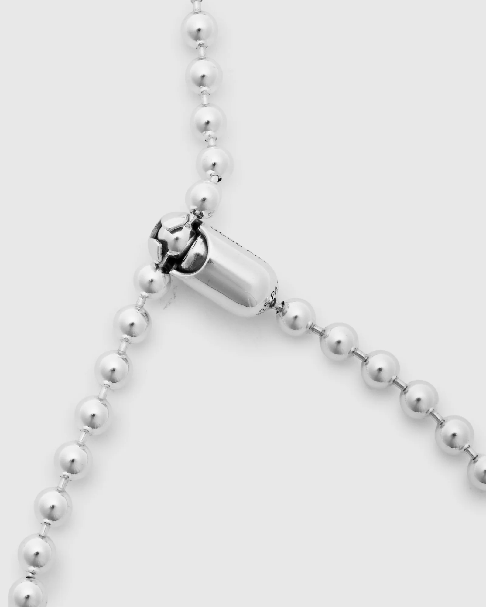 Rosette Poplock Necklace Size B in Sterling Silver - Image 5