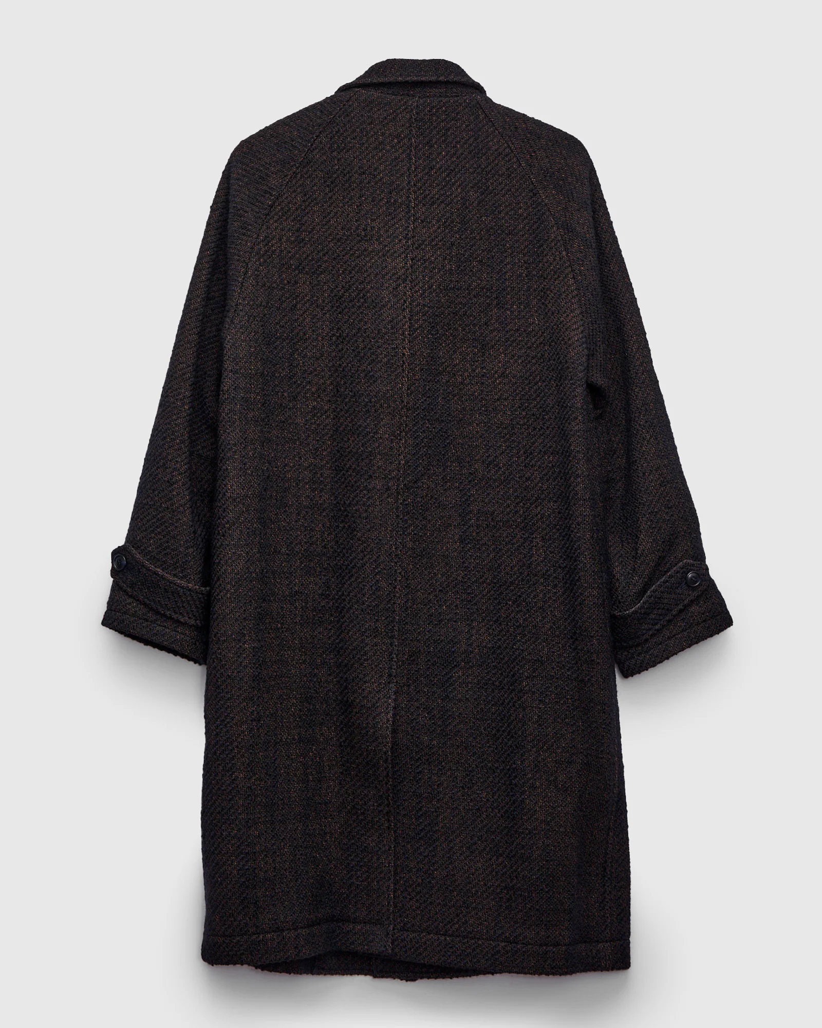 Roving Tweed Chester Coat in Dark Navy - Image 2