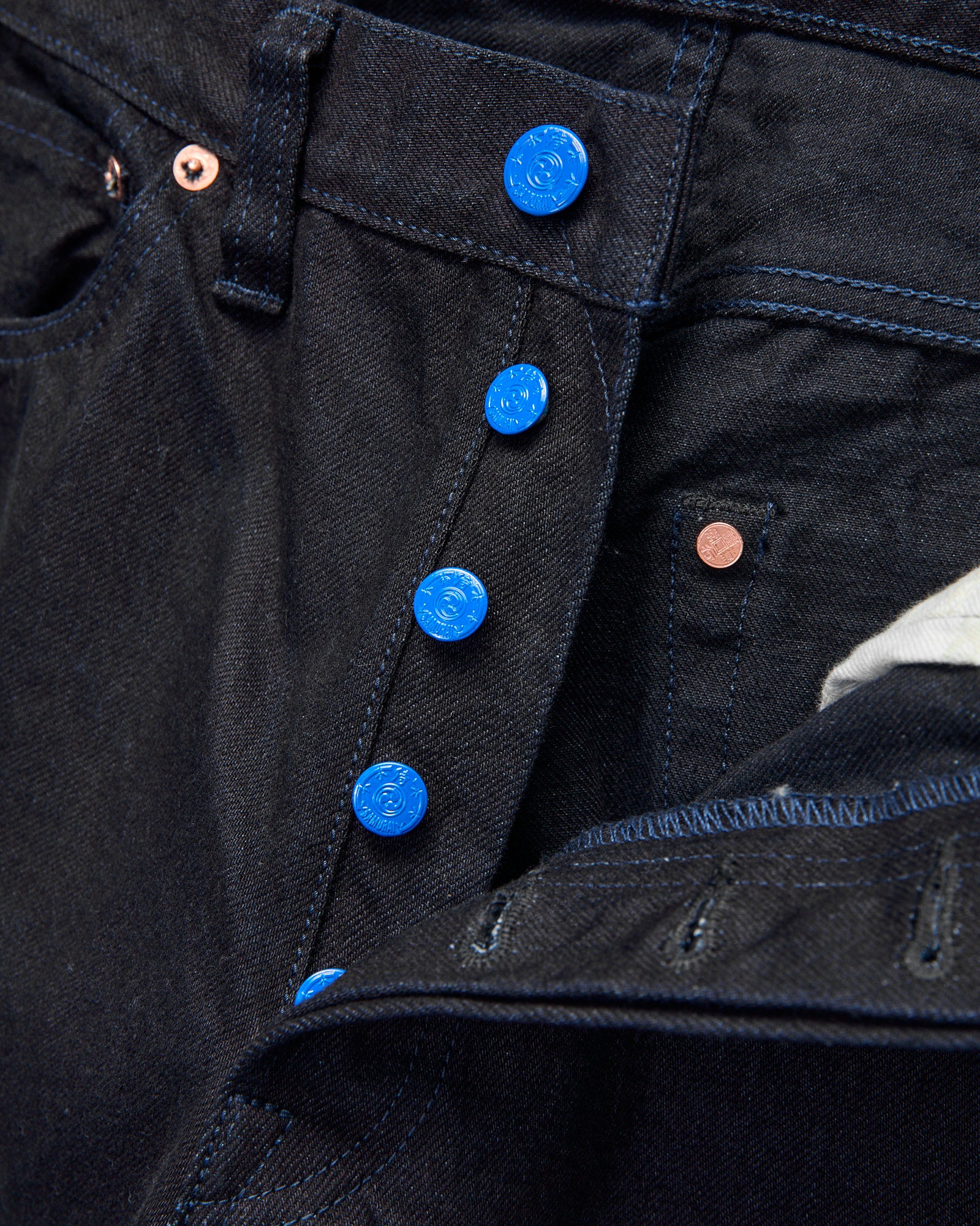 S0510XX-BOB "Aoki Tachikage" 15oz Black Blue Selvedge Denim - Regular Straight Fit - Image 7