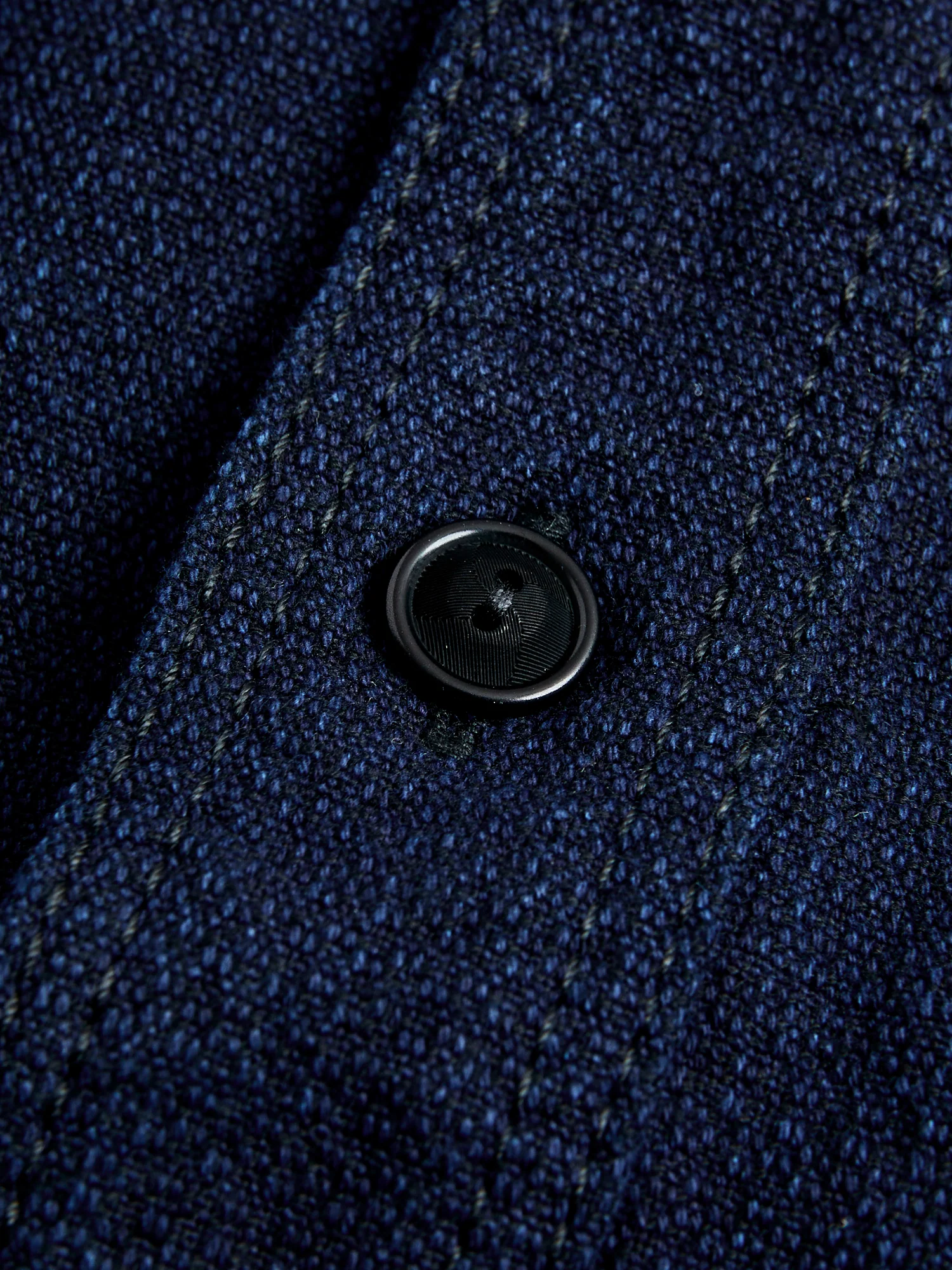 SAK24-01W Aimadara Work Shirt in Natural Indigo - Image 5