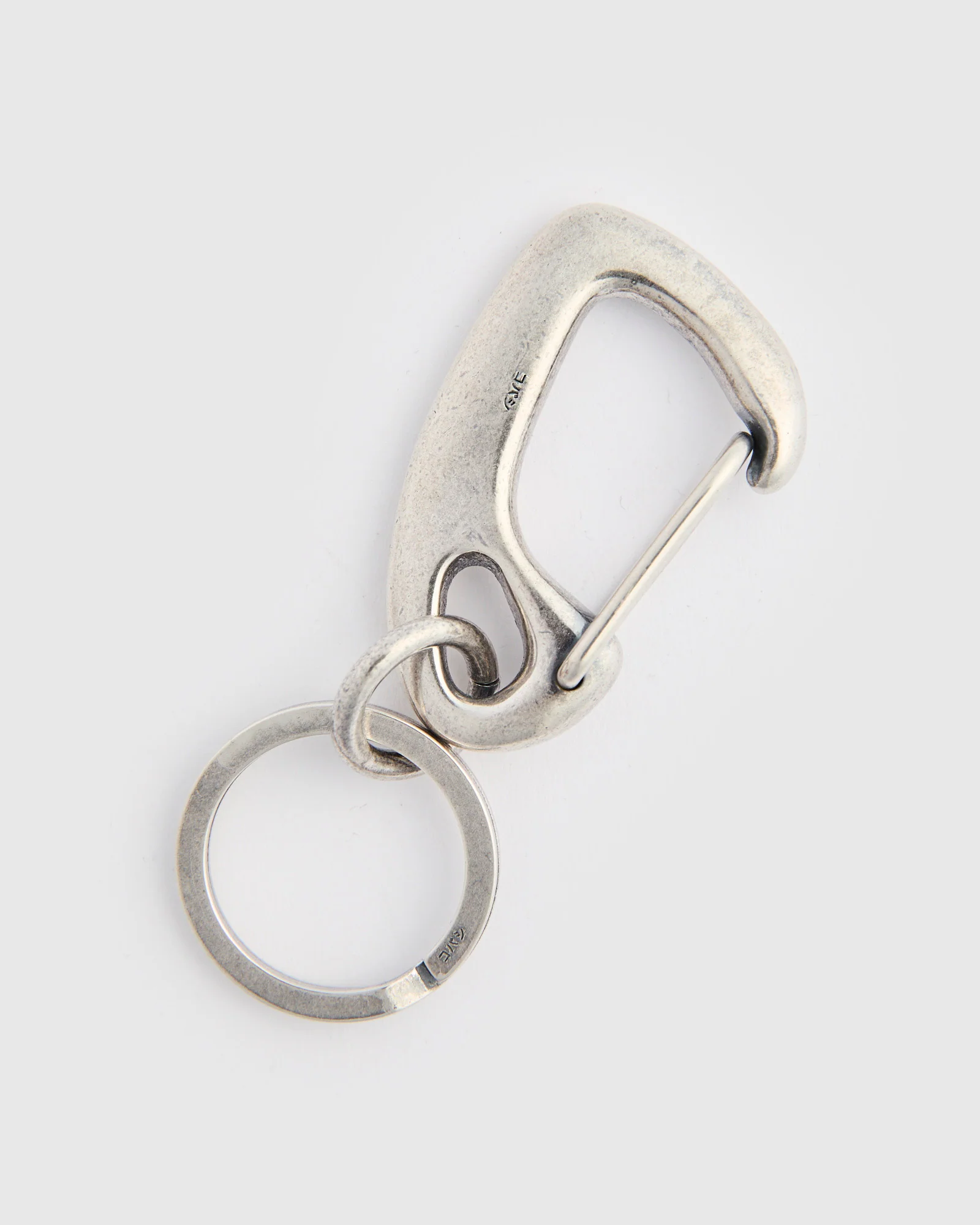 Sand Cast Key Snap in Silver Plated Brass - Image 4