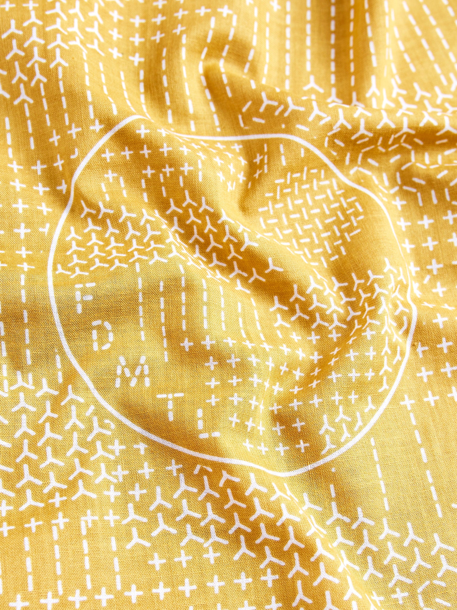 Sashiko Bandana in Yellow - Image 3