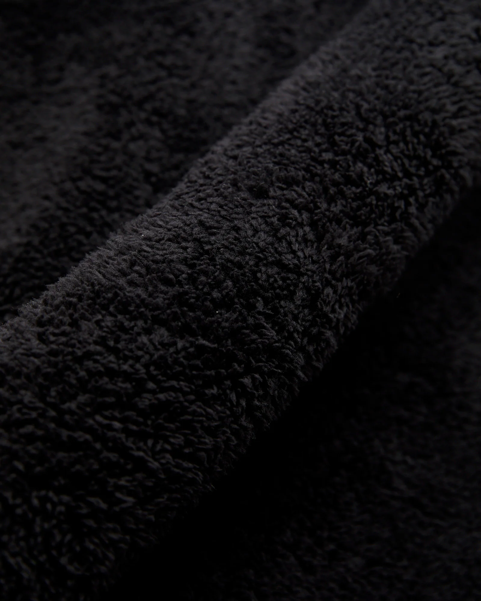 Shaggy Fleece Zip Jacket in Black - Image 8