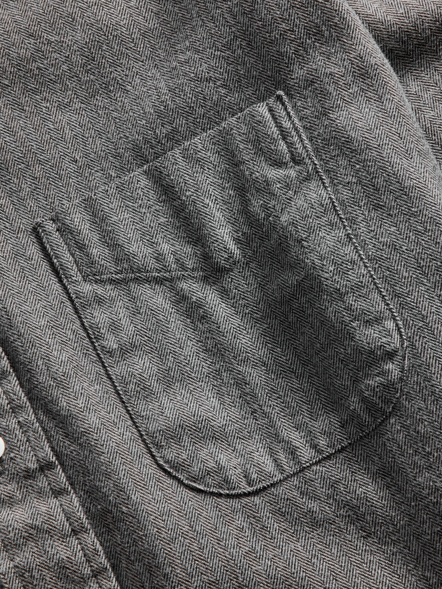 Shetland Herringbone Flannel in Grey - Image 4