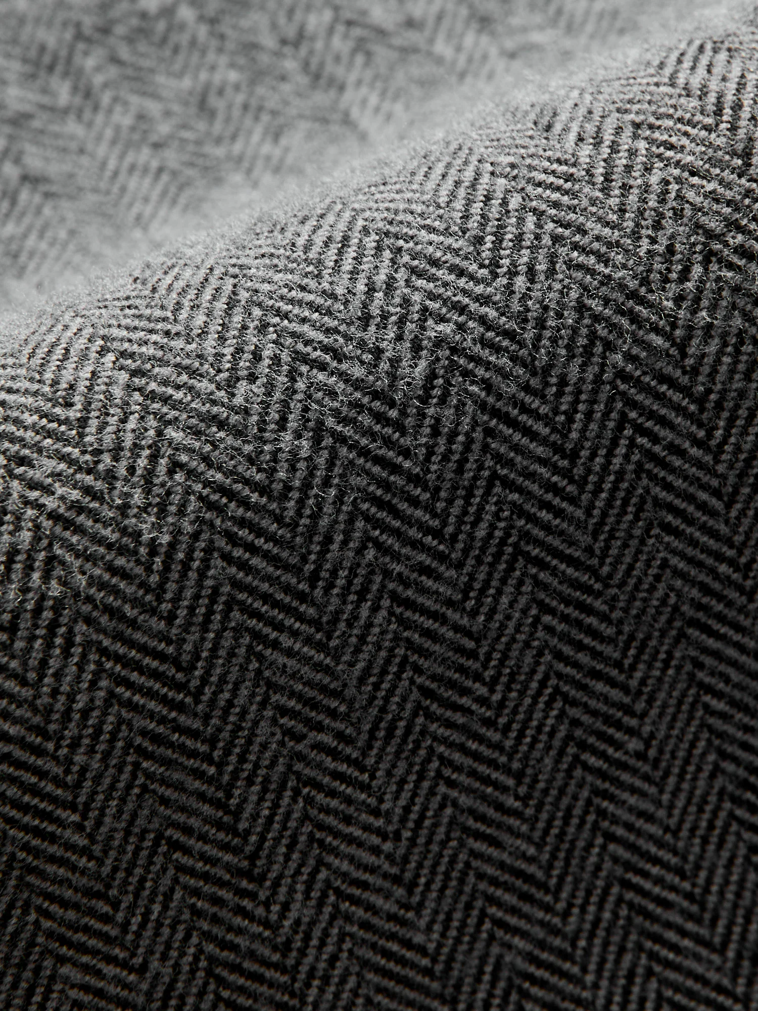 Shetland Herringbone Flannel in Grey - Image 7