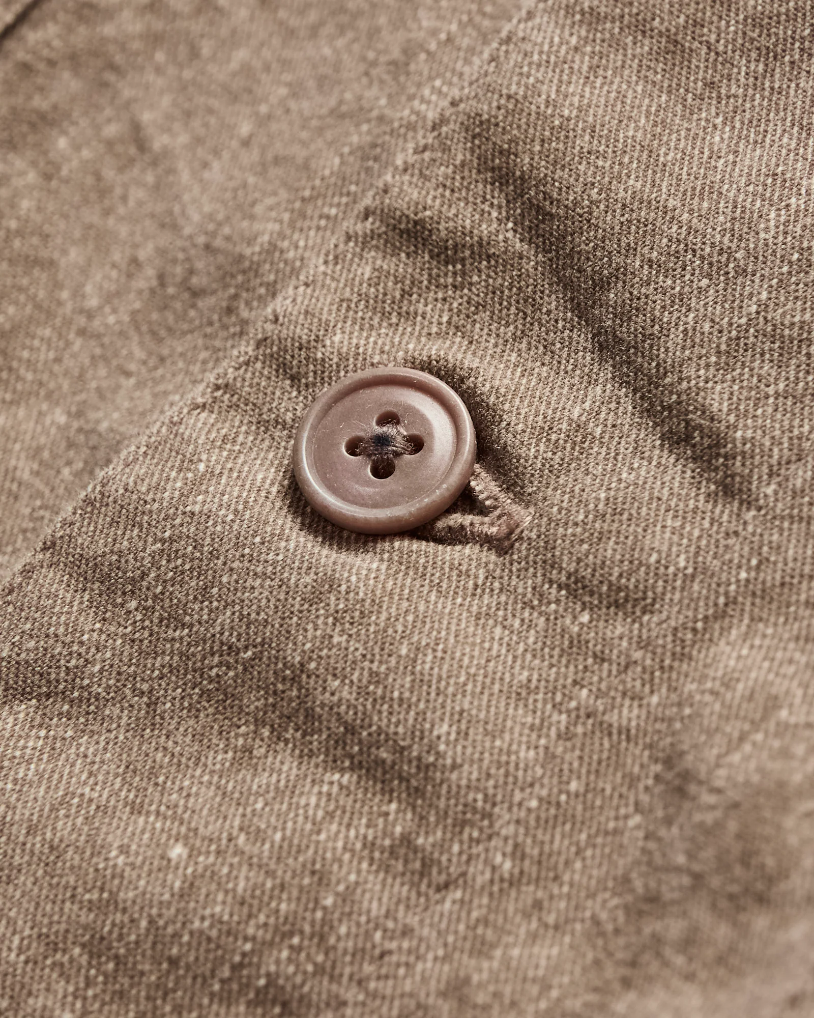 Short Sleeve Work Shirt in Tan Pigment Dye - Image 6