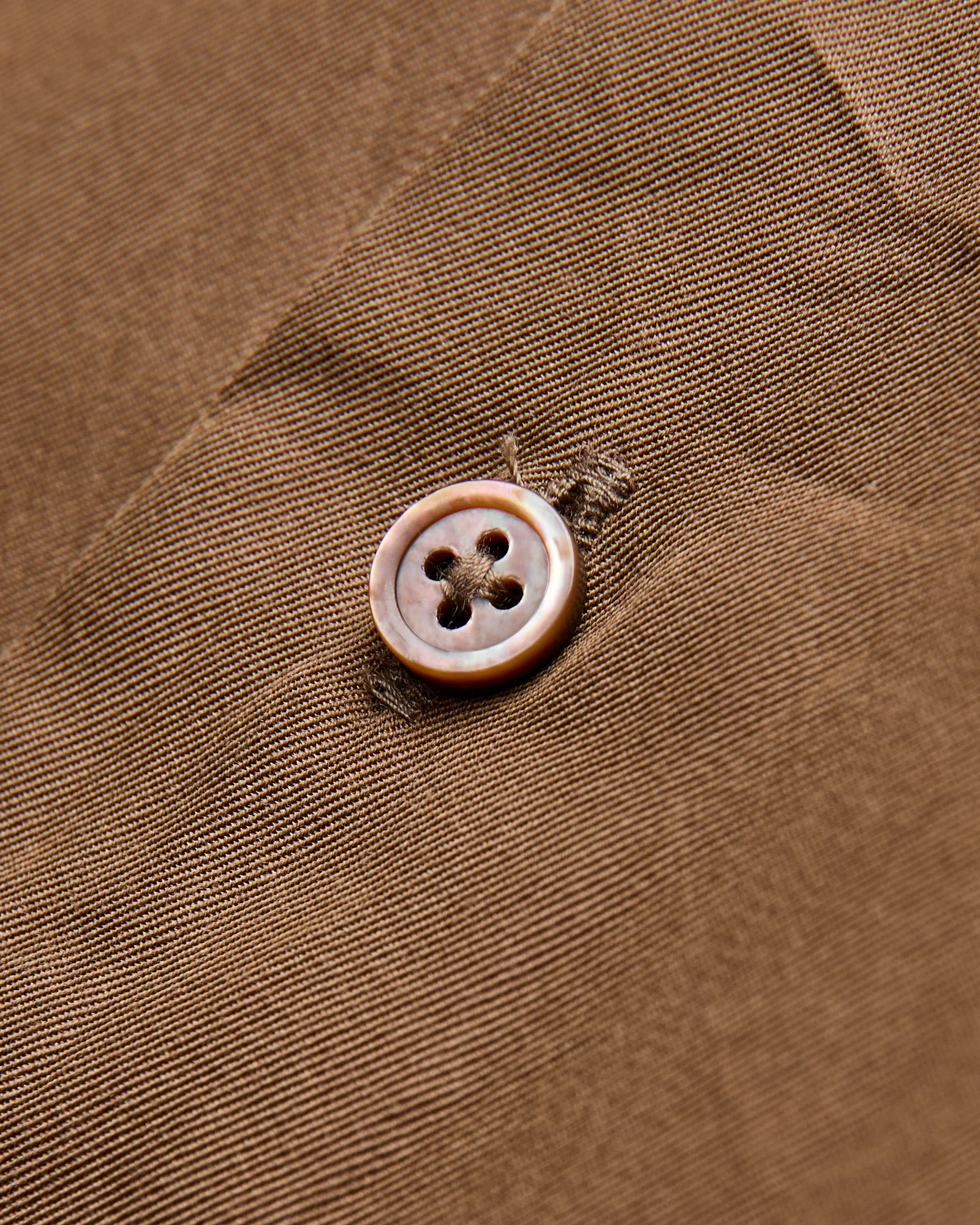 Silk Regular Collared Shirt in Brown - Image 4