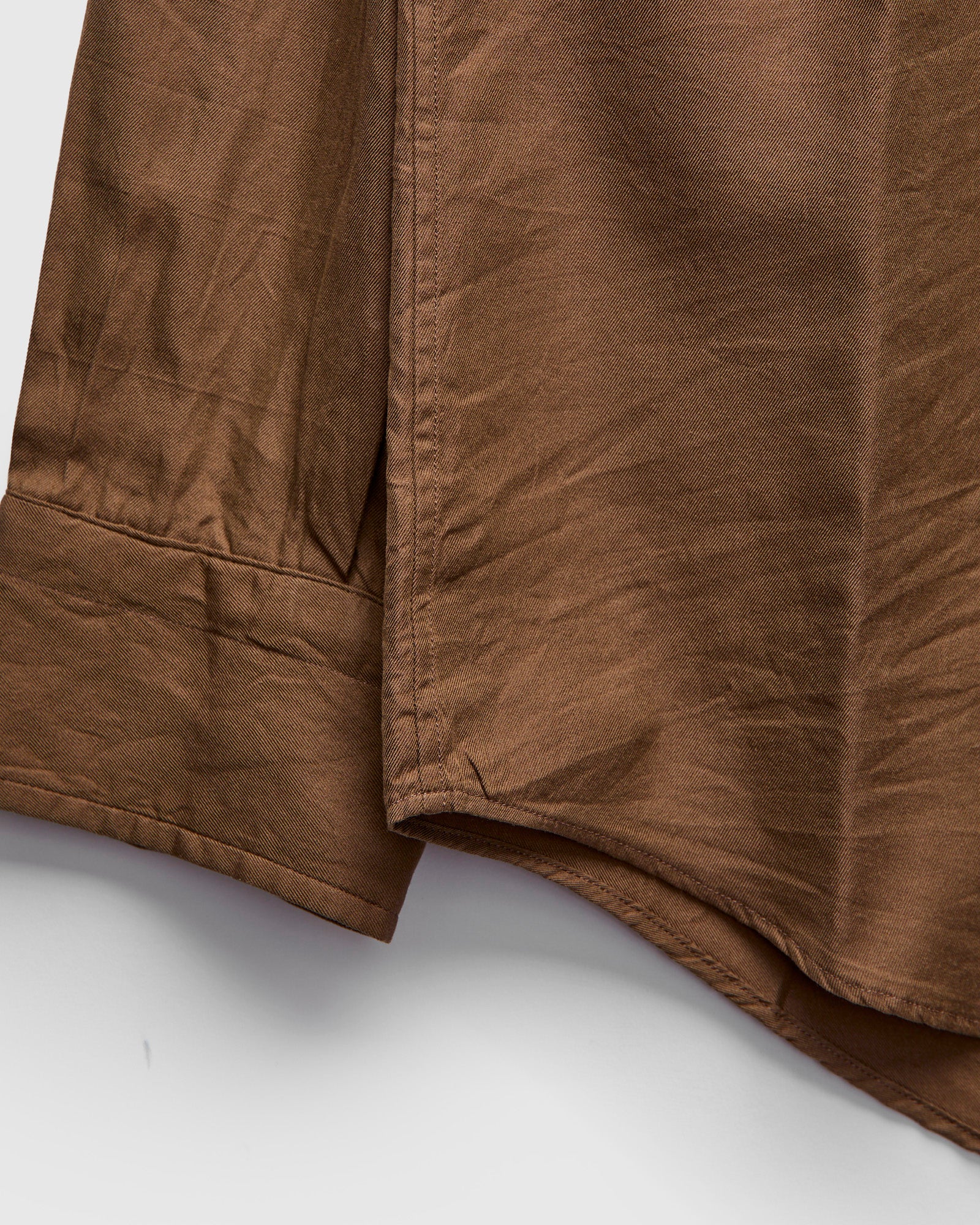Silk Regular Collared Shirt in Brown - Image 5