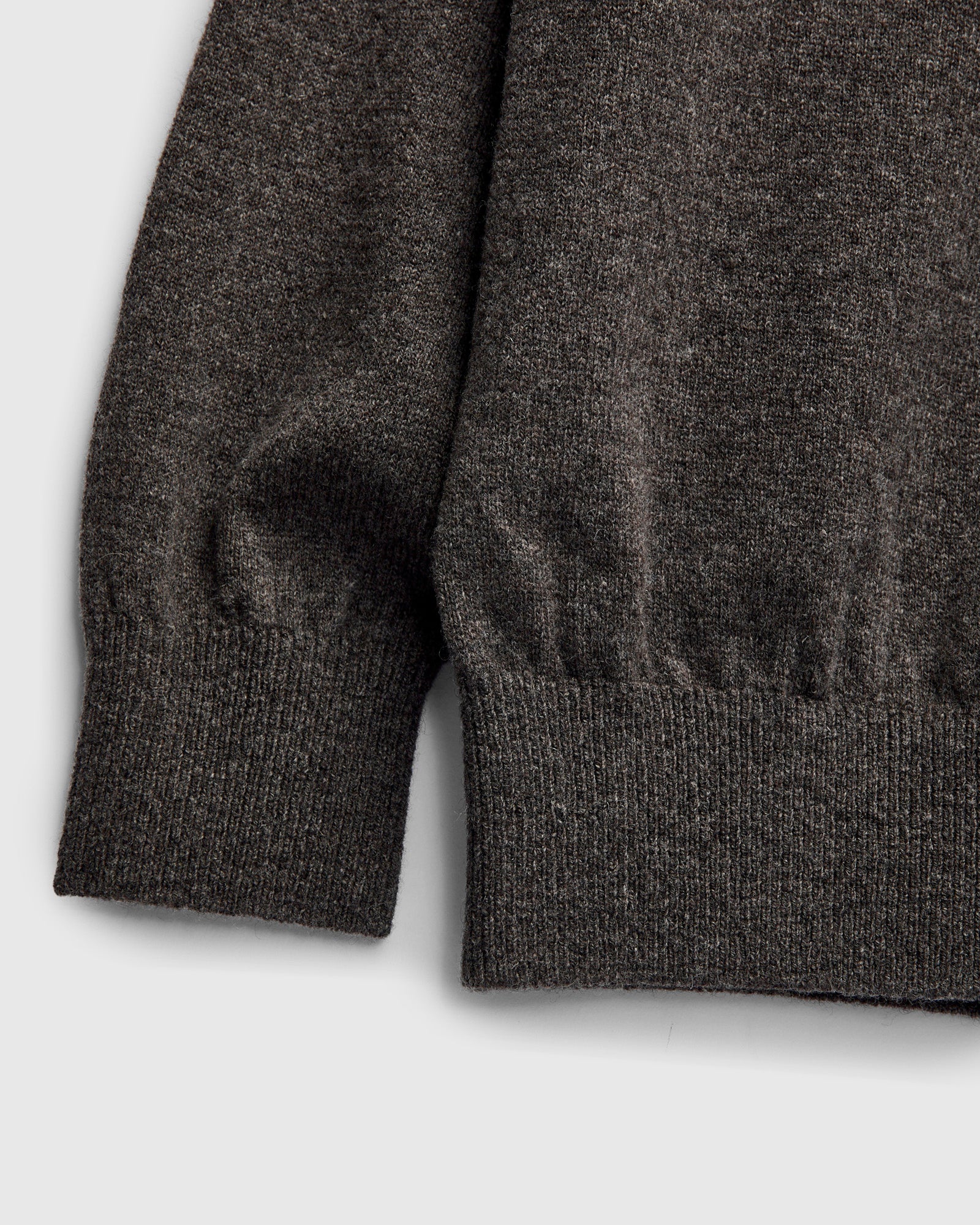 Simple Wool Crewneck Sweater in Brown - Image 4