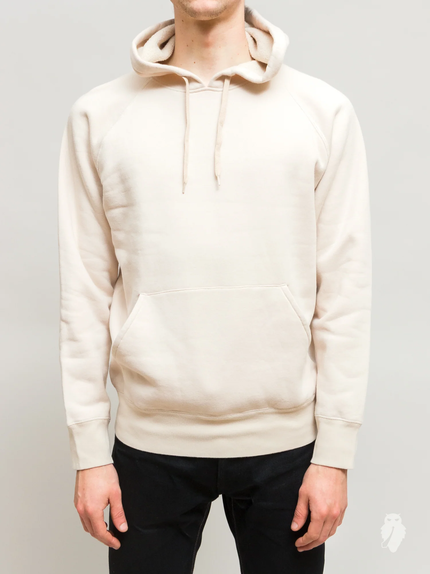 Single Pullover Hoodie in Eggshell - Image 2