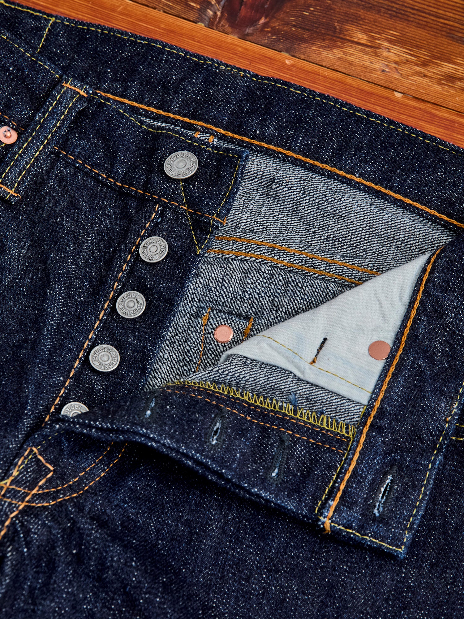 SLB-005 16.5oz Rinsed Selvedge Denim - Slim Straight Fit - Image 9