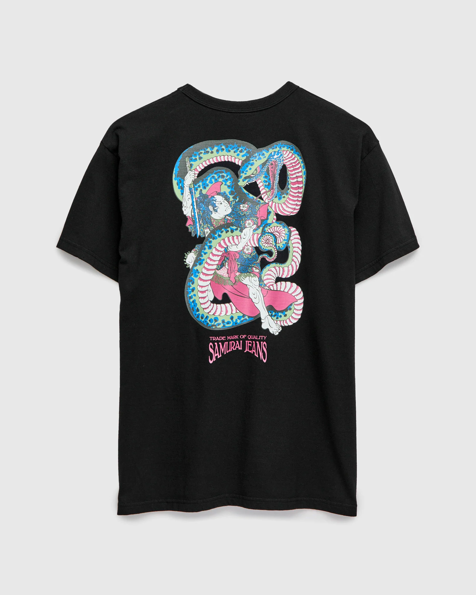 "Snake Slayer" Heavyweight Pocket T-Shirt in Black - Image 2