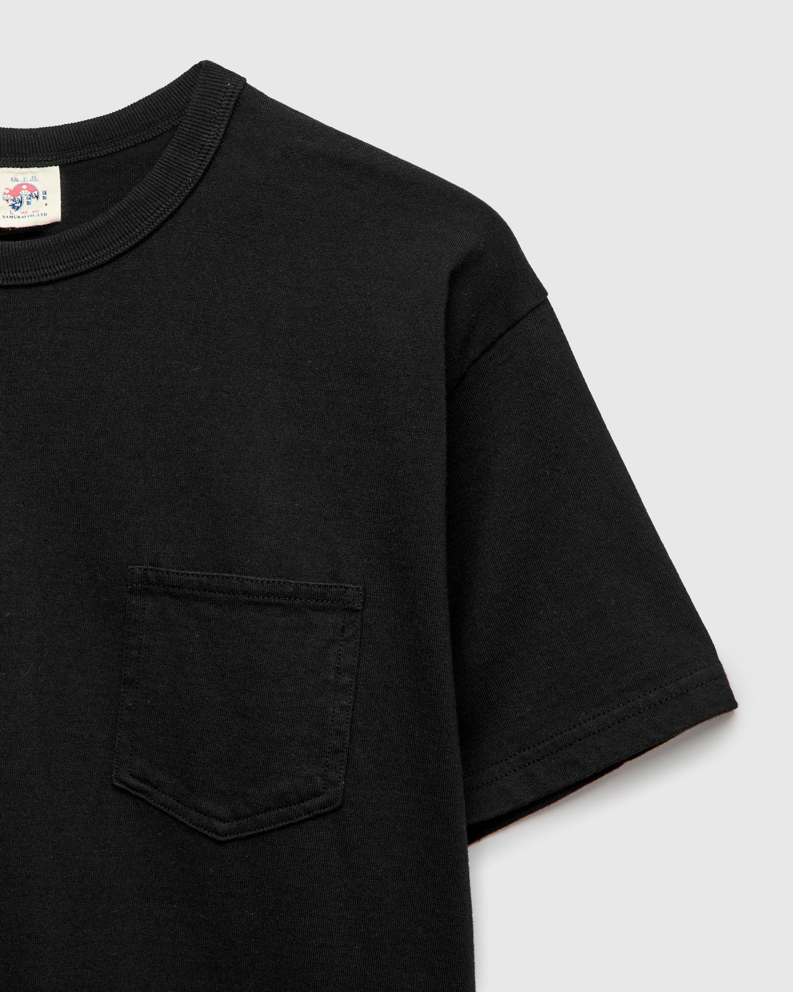 "Snake Slayer" Heavyweight Pocket T-Shirt in Black - Image 5