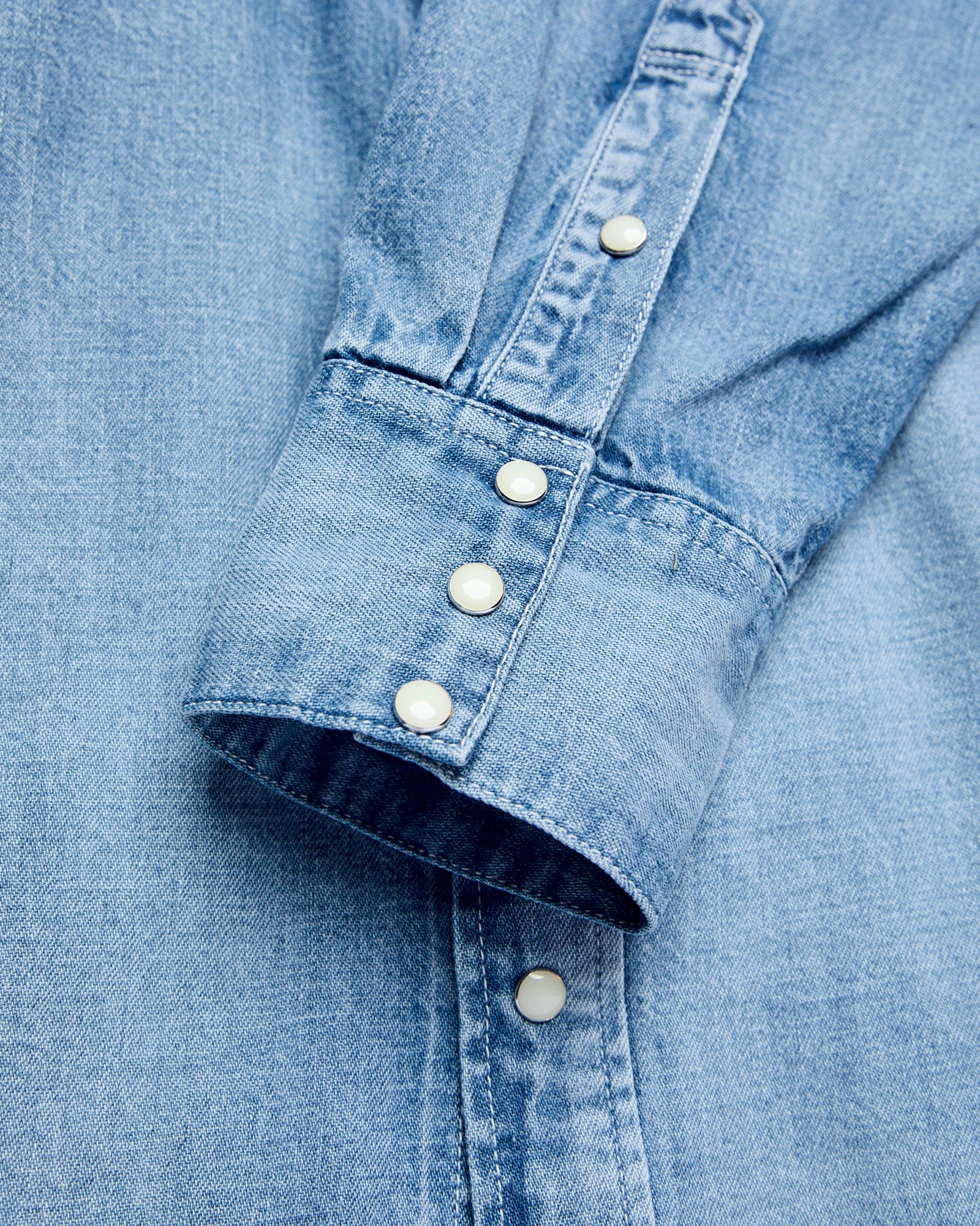 Social Sculpture Shirt Damaged in Light Indigo - Image 6