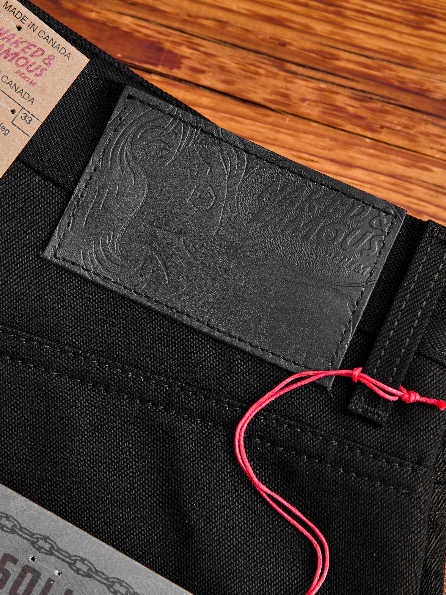 "Solid Black" 14oz Selvedge Denim - Easy Guy Fit - Image 3