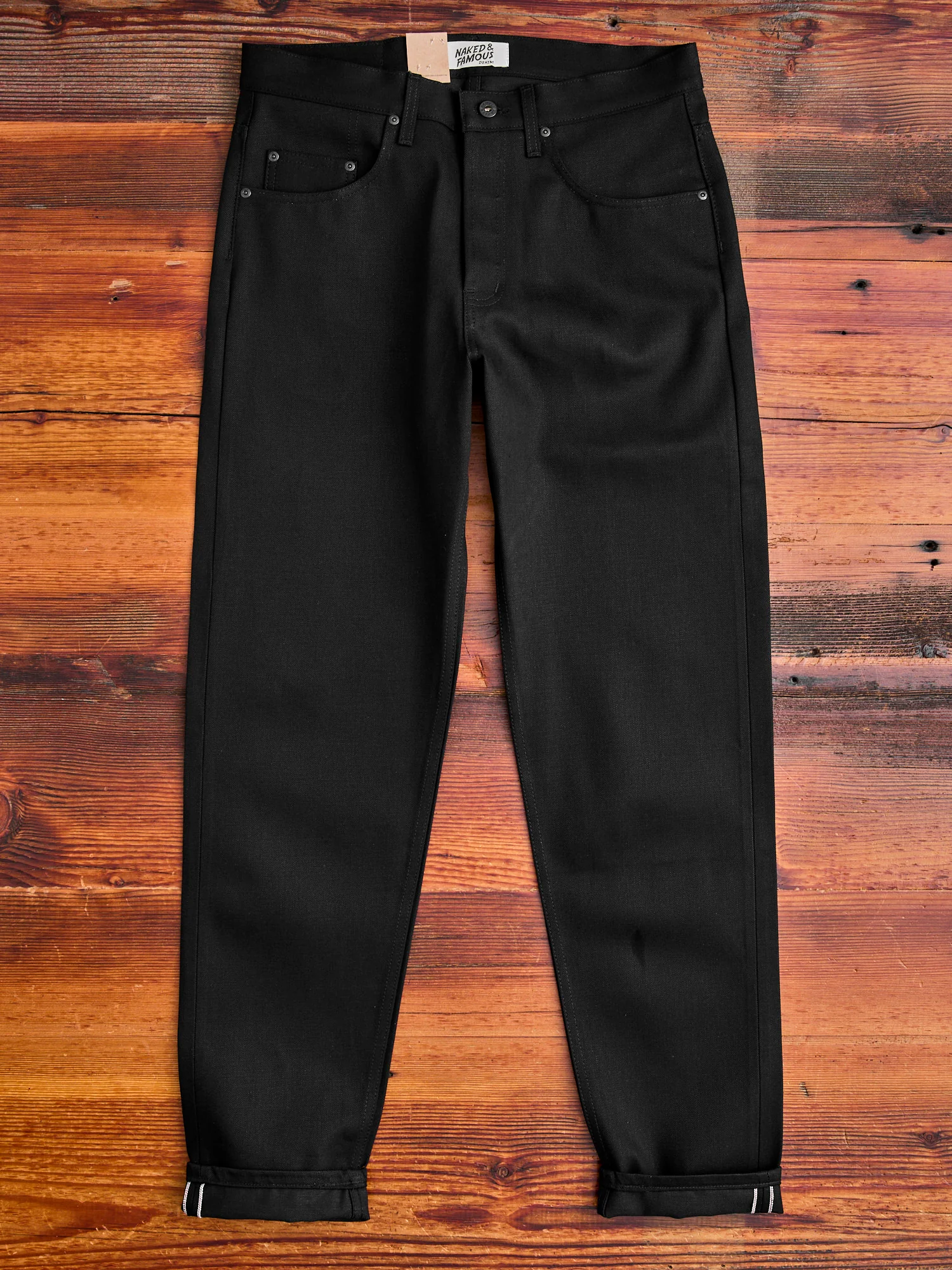 "Solid Black" 14oz Selvedge Denim - Easy Guy Fit - Image 5